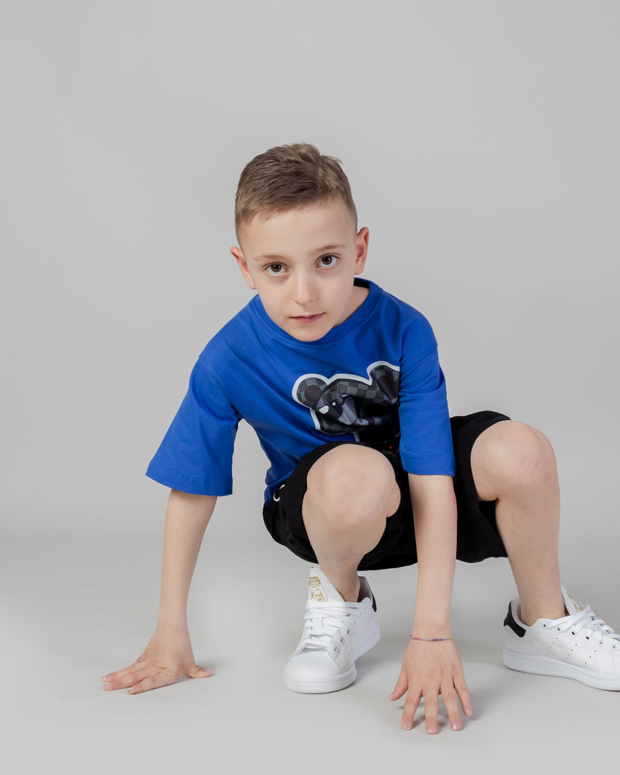 Image of Юношеска Тениска SPRAYGROUND BEAR HANGTAG T-SHIRT BLUE J - Ballistic-sport