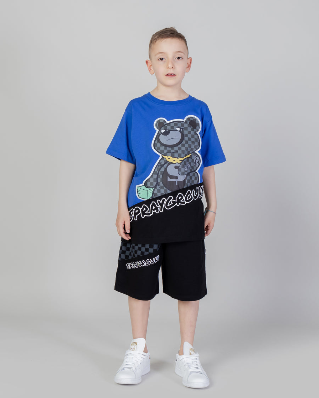 Image of Юношеска Тениска SPRAYGROUND BEAR HANGTAG T-SHIRT BLUE J - Ballistic-sport