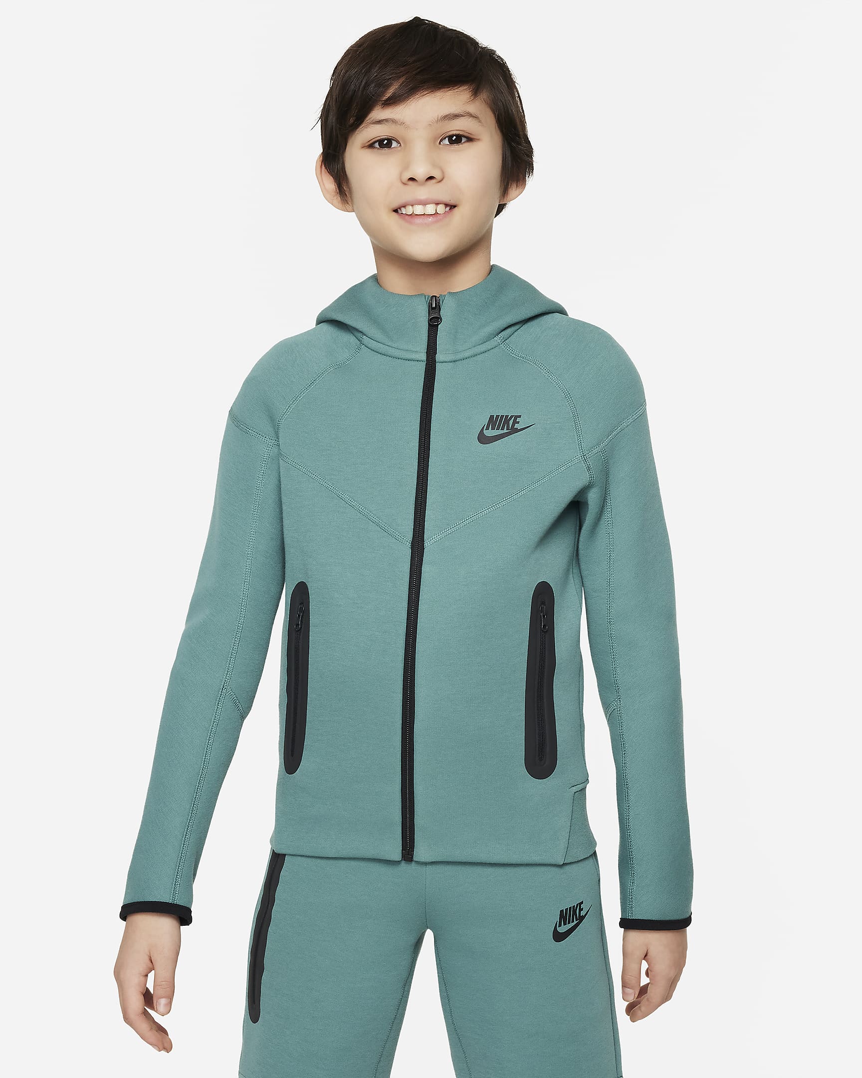 Image of Юношески Суитшърт NIKE B NSW TECH FLC FZ - Ballistic-sport