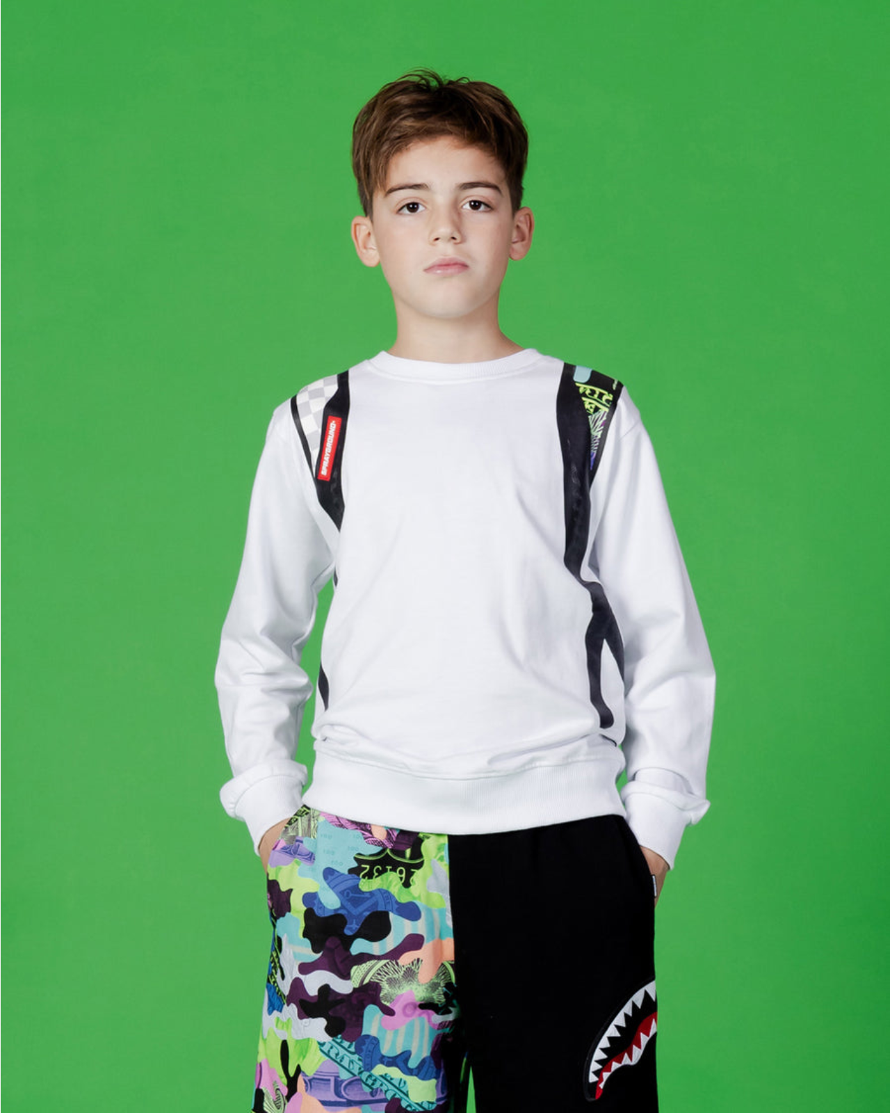 Children's Sweatshirt SPRAYGROUND CAMO 100 BACKPACK IN CREW