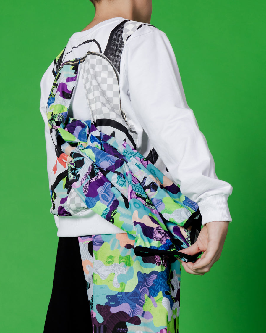 Image of Children's Sweatshirt SPRAYGROUND CAMO 100 BACKPACK IN CREW