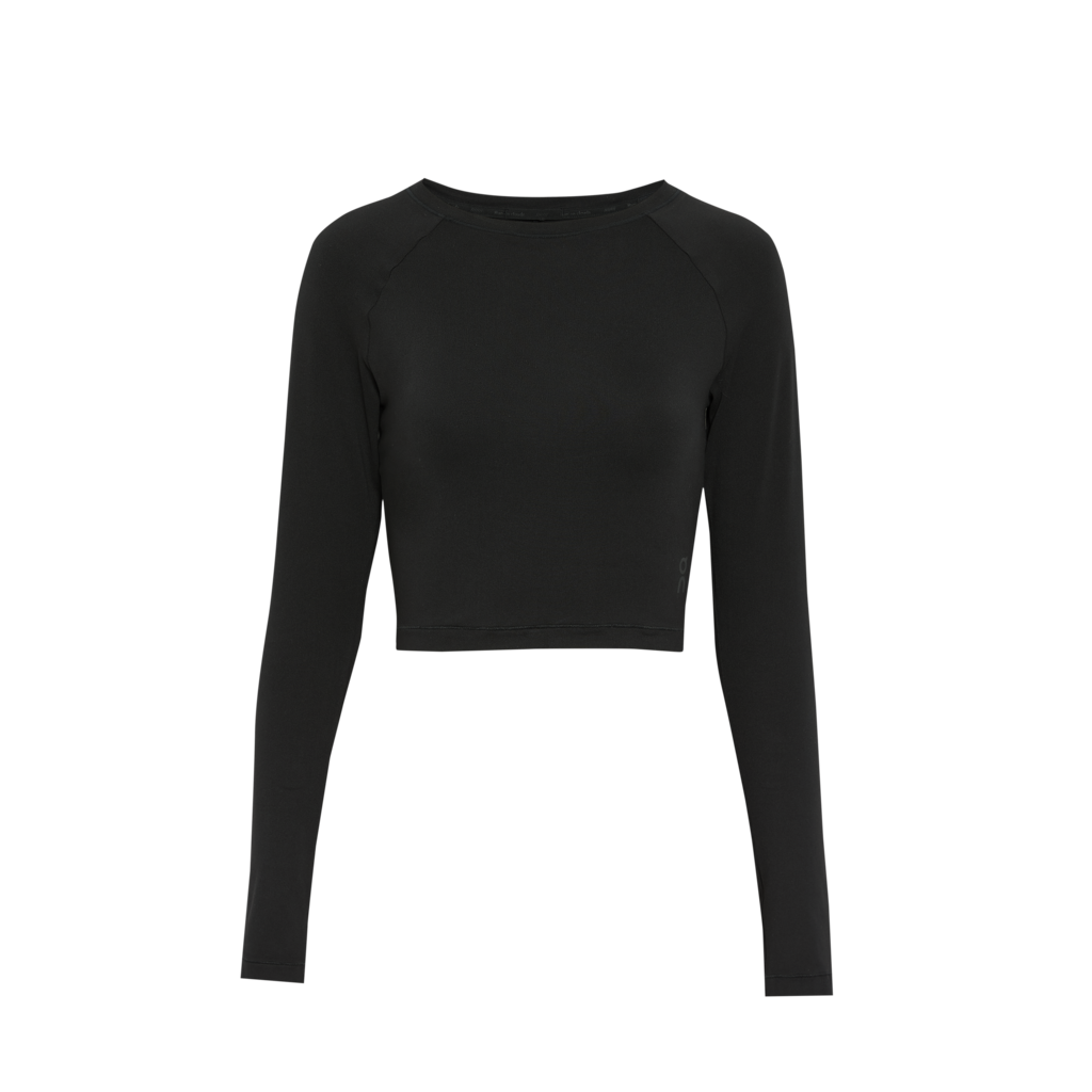 Image of Дамски Топ On Studio Long-T Crop – Black – изглед 2