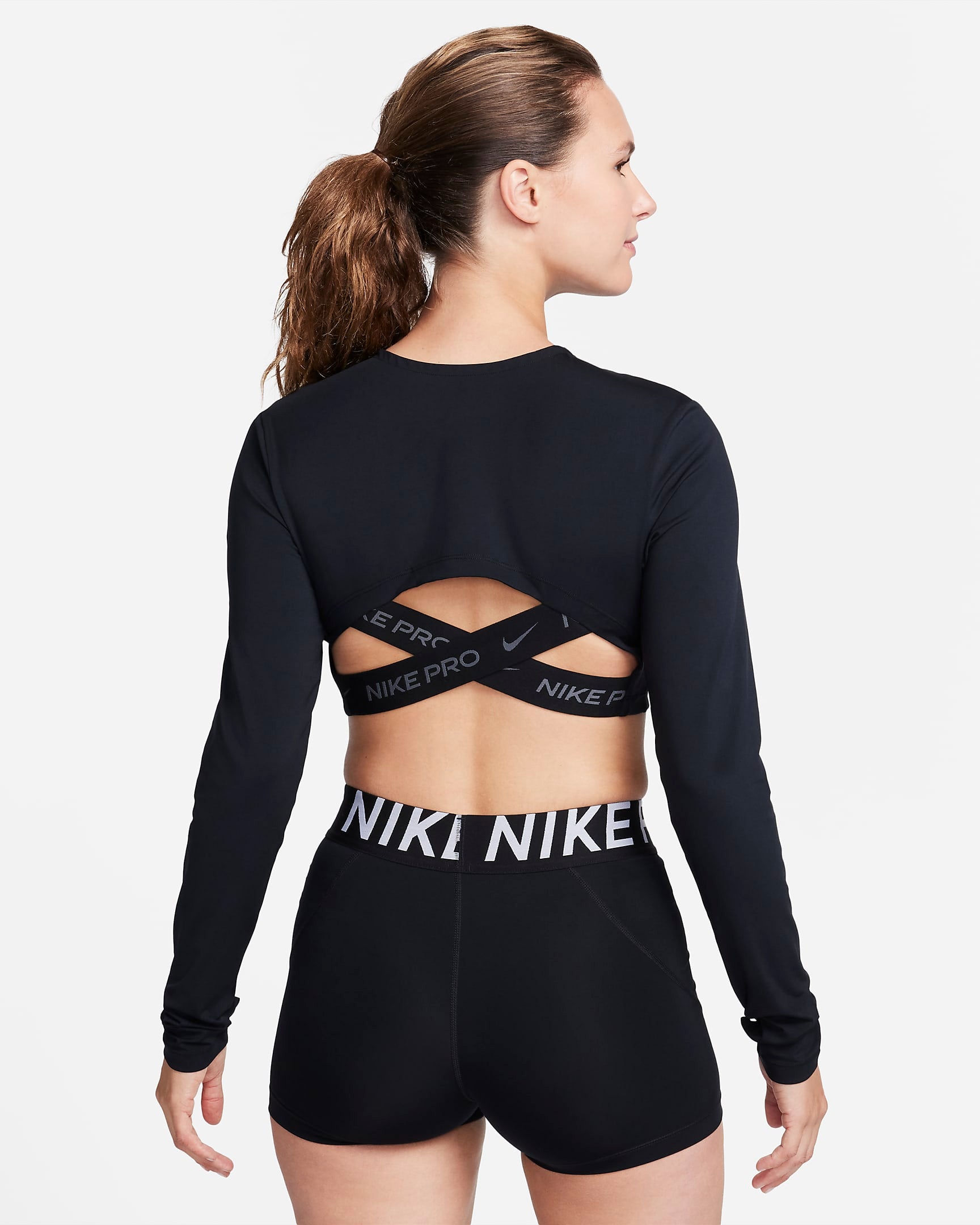 Дамска блуза NIKE W NP DF CROP LS FEMME - Ballistic-sport