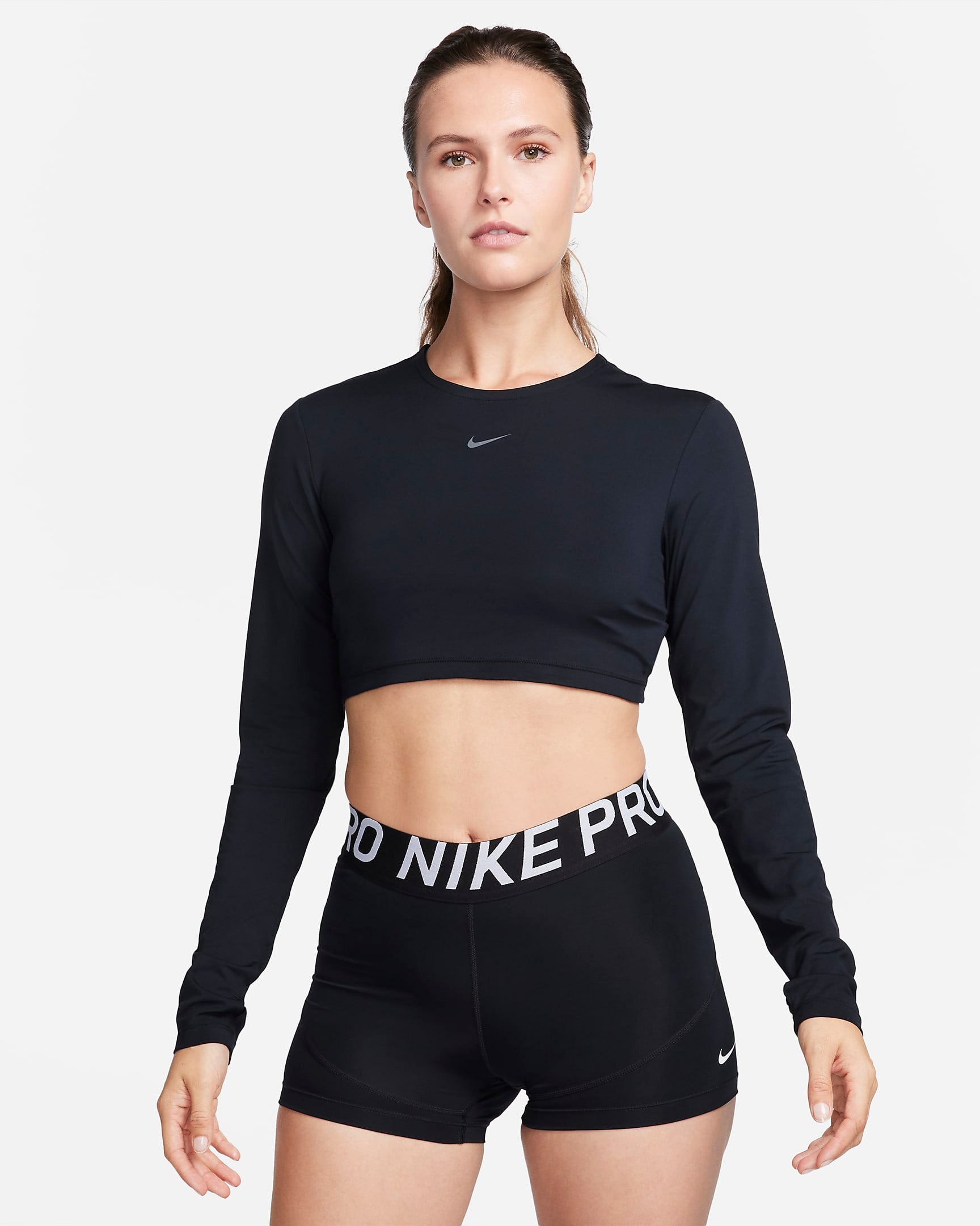 Дамска блуза NIKE W NP DF CROP LS FEMME - Ballistic-sport