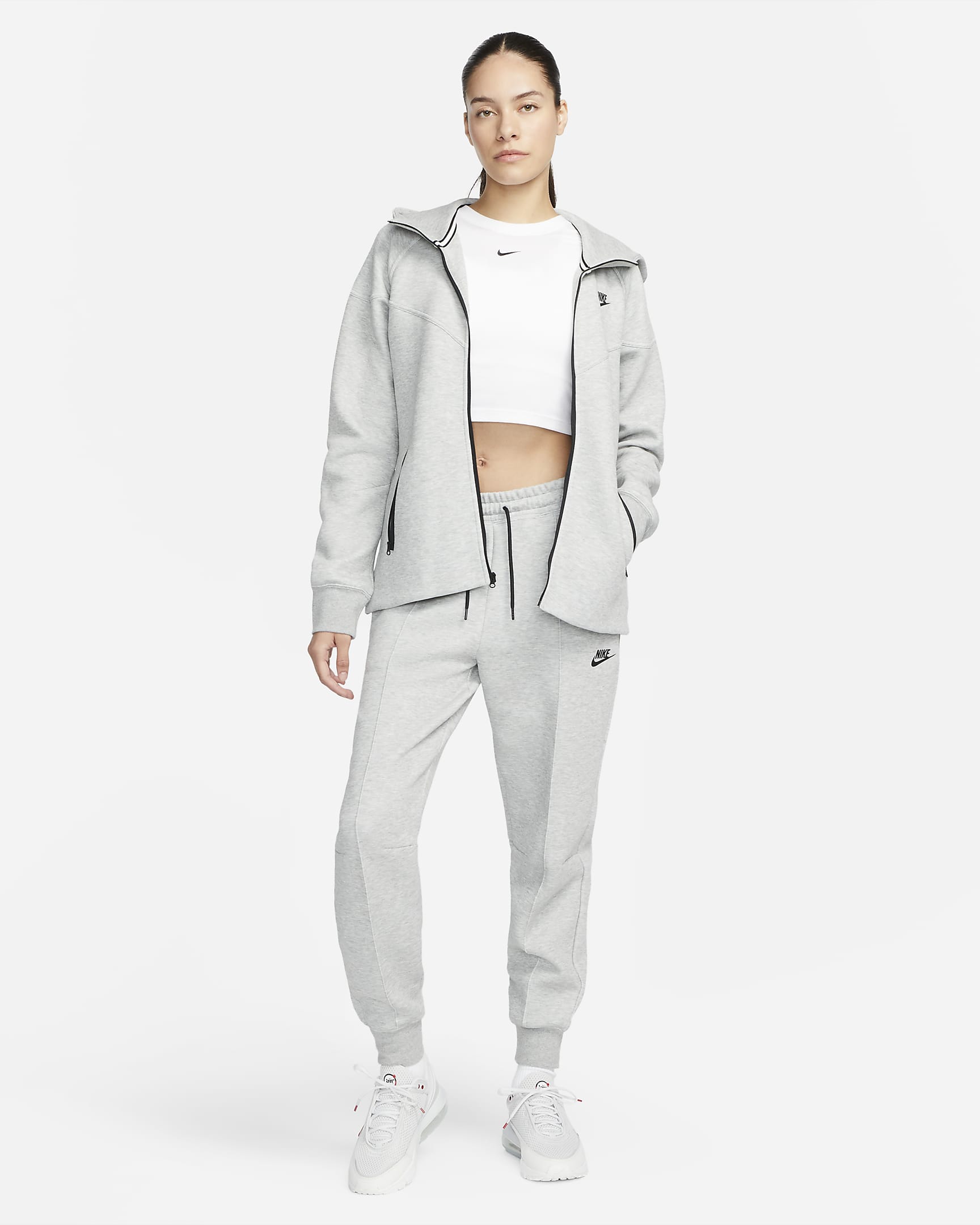 Image of Дамски Суитшърт NIKE W NSW TCH FLC WR FZ HDY - Ballistic-sport