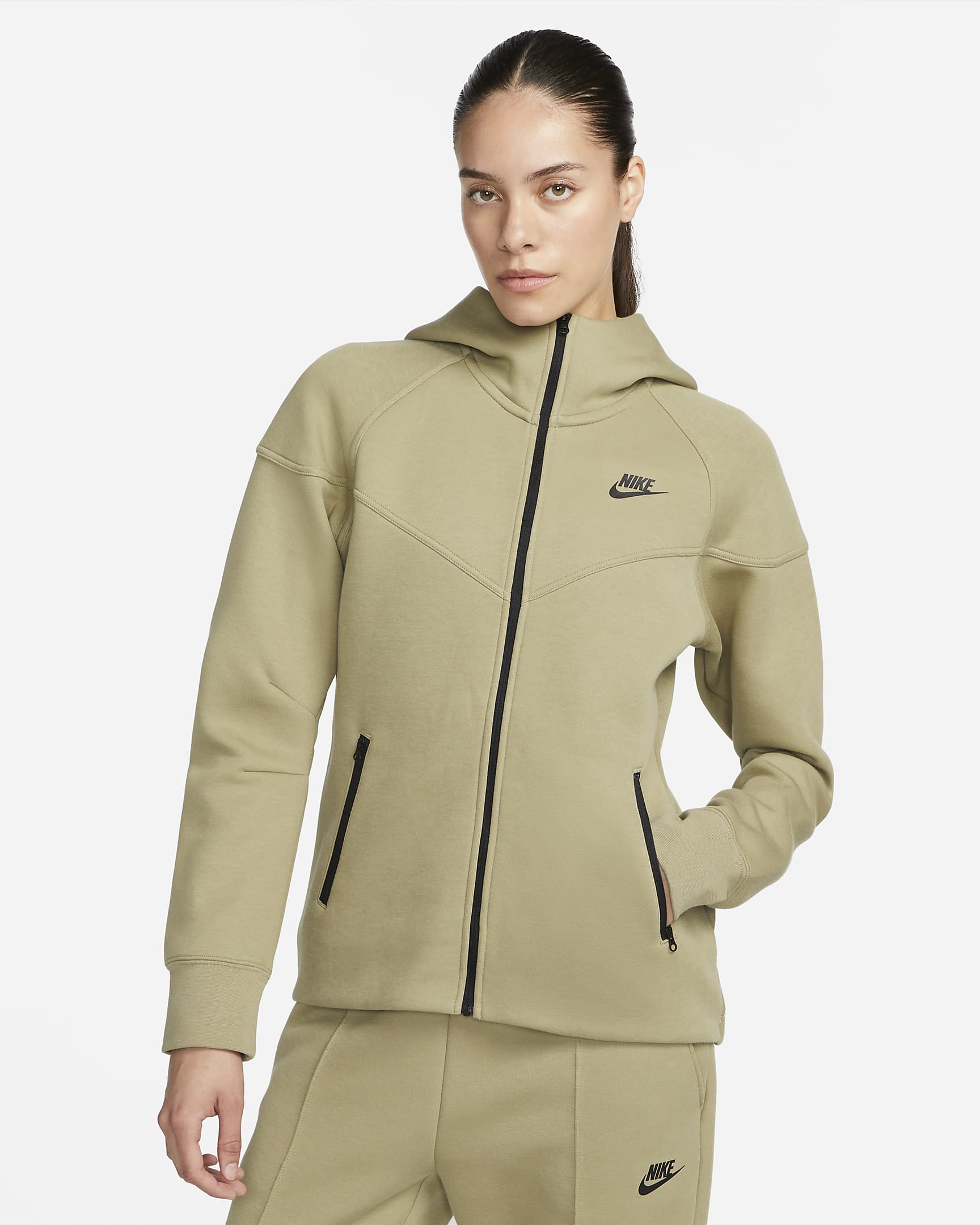 Image of Дамски Суитшърт NIKE W NSW TCH FLC WR FZ HDY - Ballistic-sport