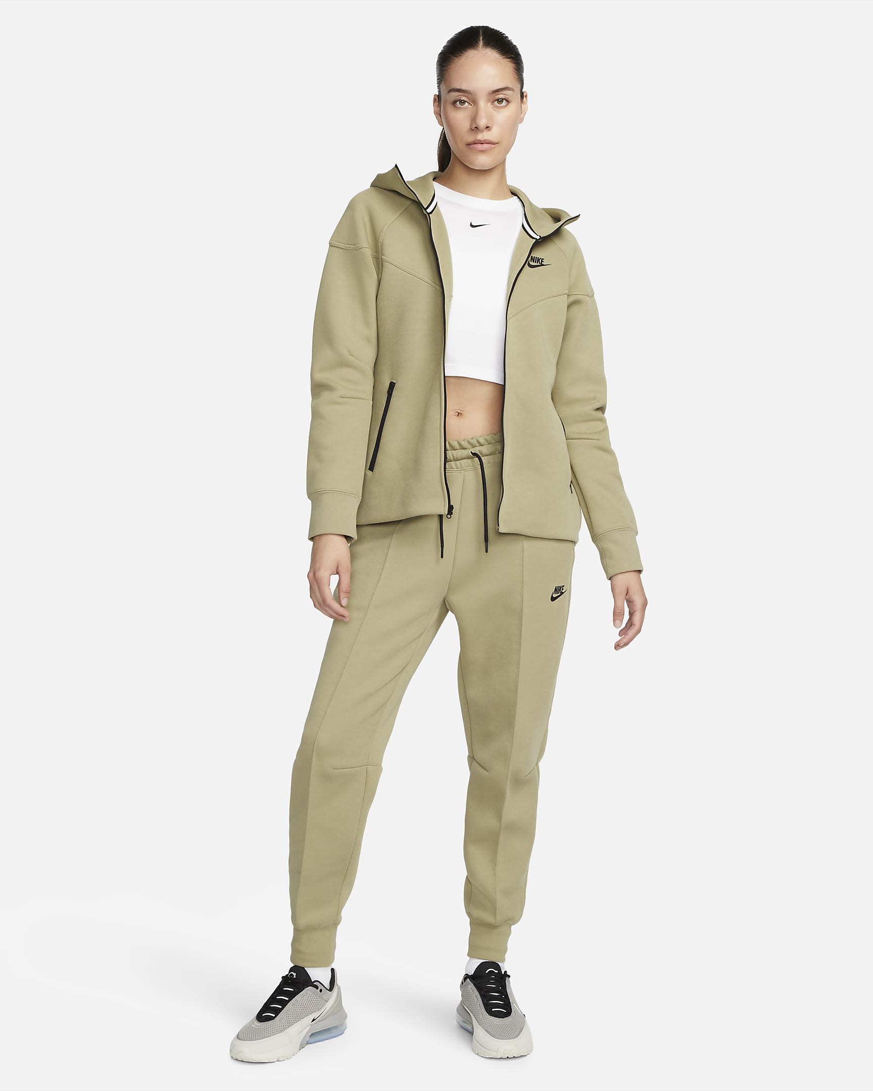 Image of Дамски Суитшърт NIKE W NSW TCH FLC WR FZ HDY - Ballistic-sport