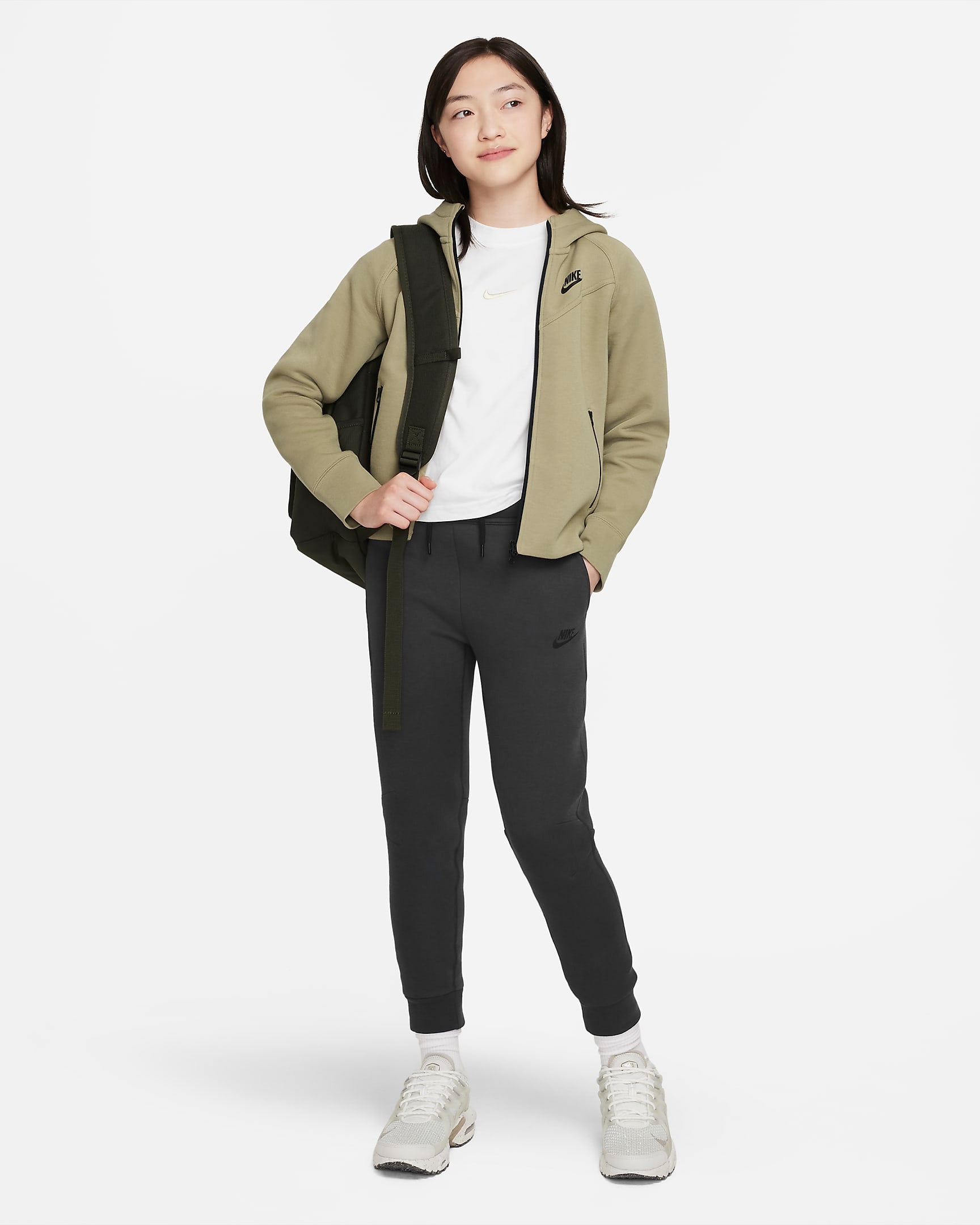 Image of Юношески Суитшърт NIKE G NSW TCH FLC HD FZ LS - Ballistic-sport