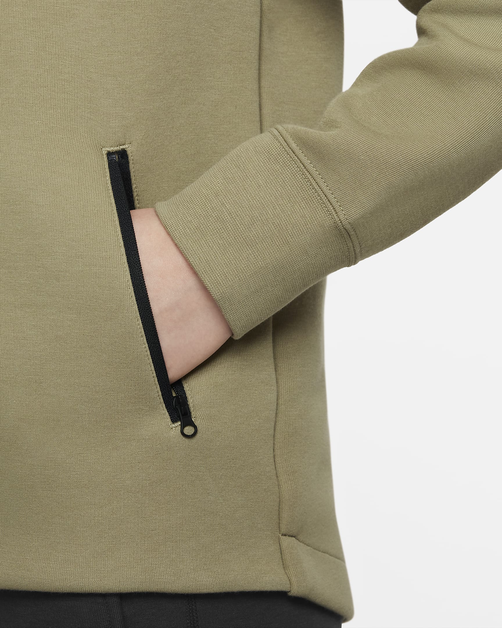 Image of Юношески Суитшърт NIKE G NSW TCH FLC HD FZ LS - Ballistic-sport