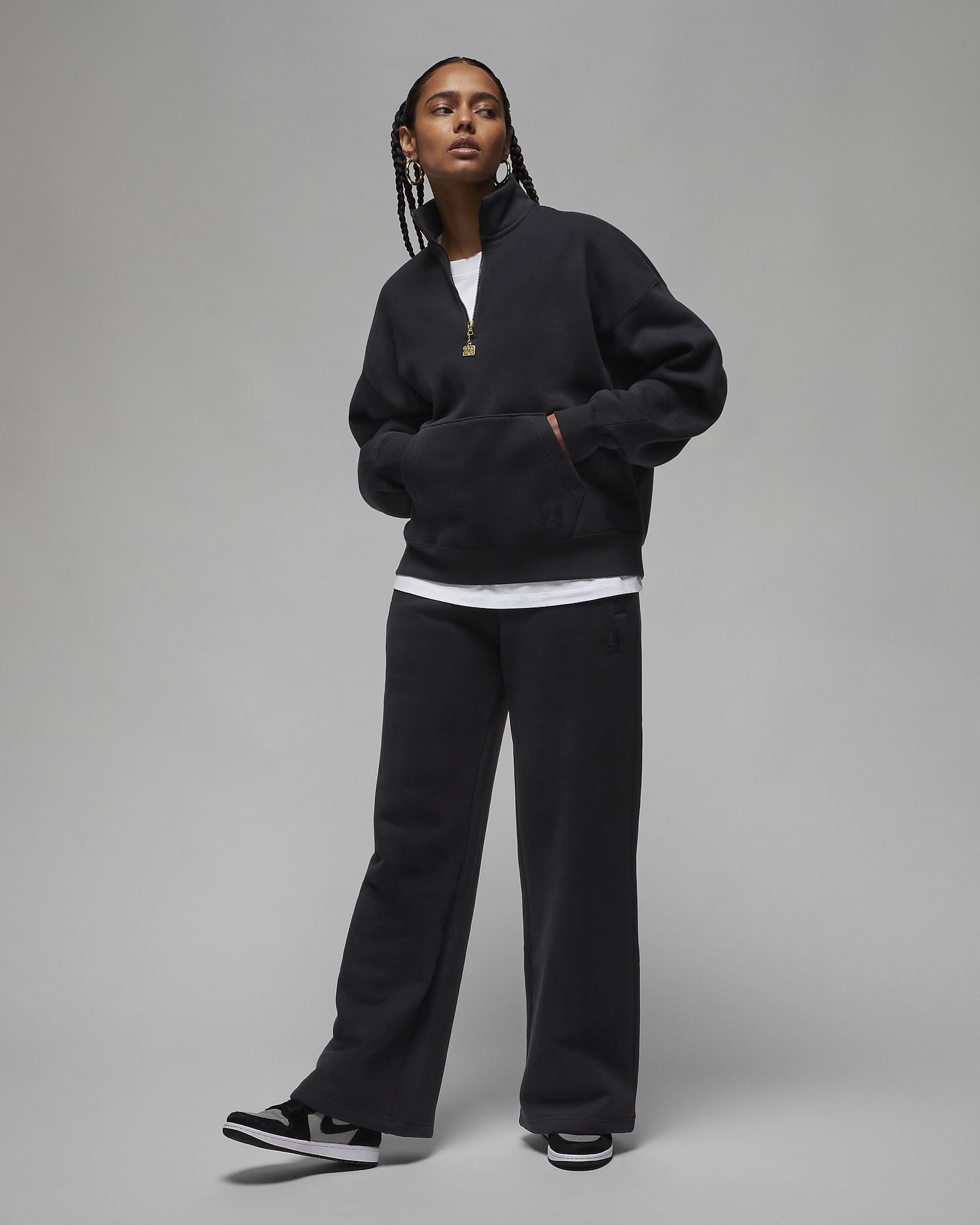 Дамски Суитшърт NIKE W J FLT FLC QTR ZIP - Ballistic-sport
