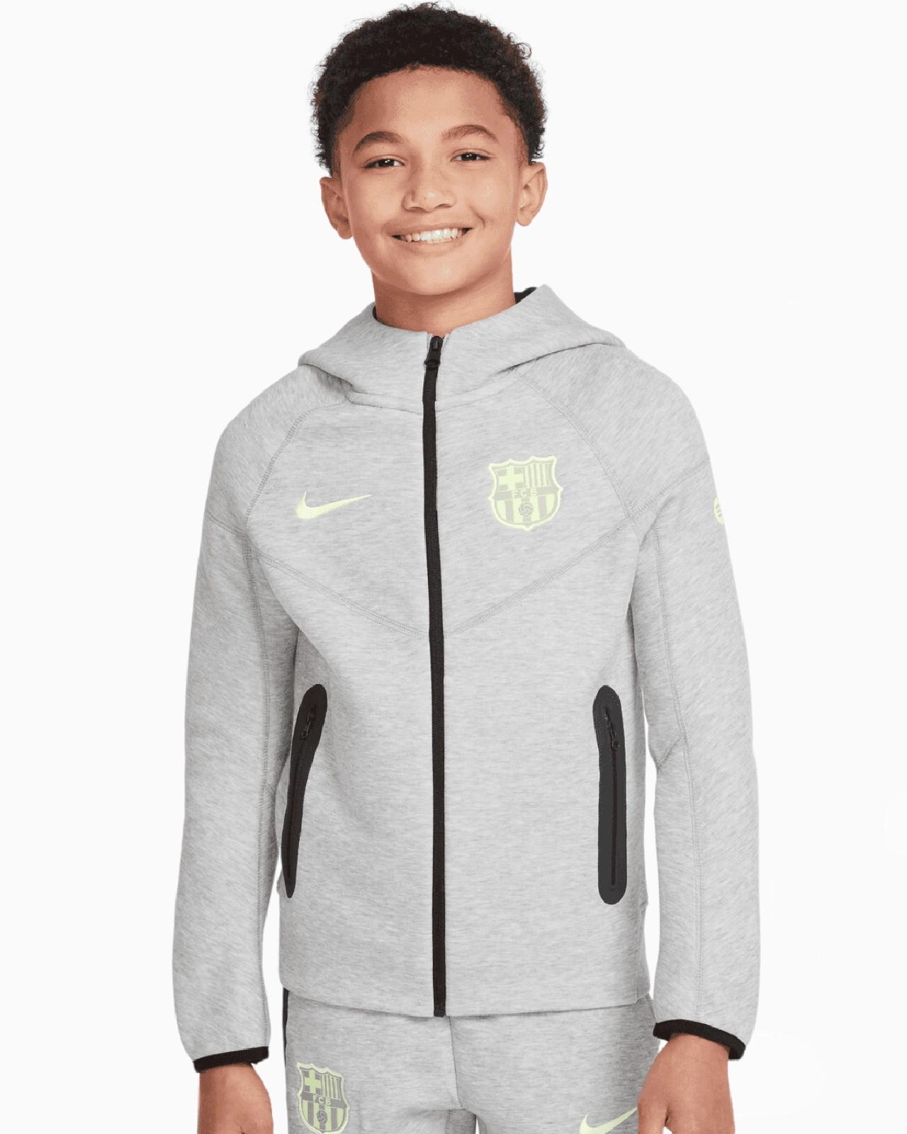 Image of Юношески Суитшърт NIKE FCB B NSW TECH FLC FZ - Ballistic-sport