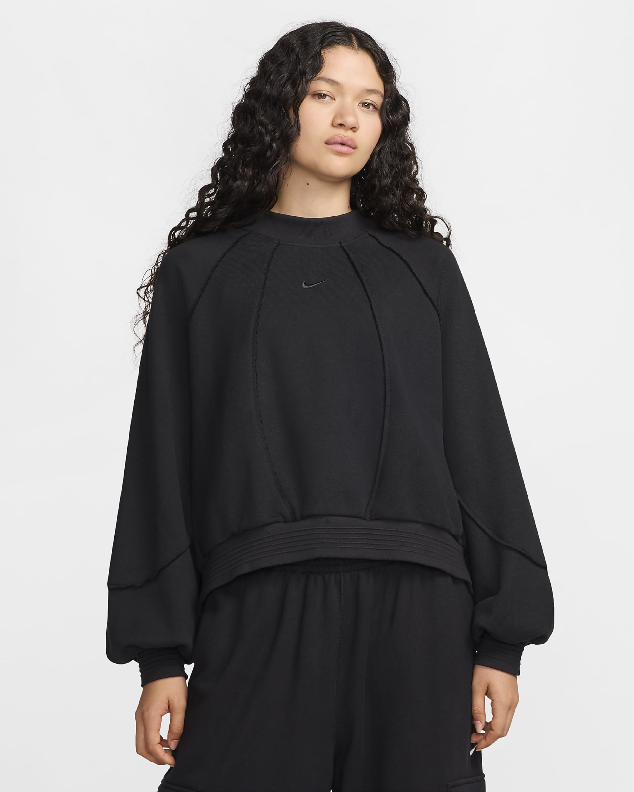 Дамски Суитшърт NIKE W NSW CLLCTN OS FT CREW MDC - Ballistic-sport