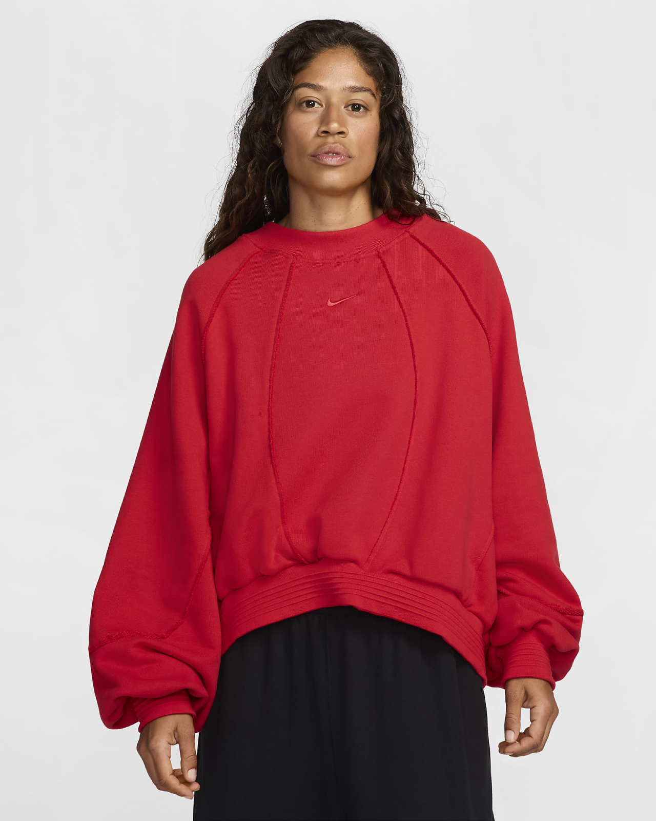 Дамски Суитшърт NIKE W NSW CLLCTN OS FT CREW MDC - Ballistic-sport