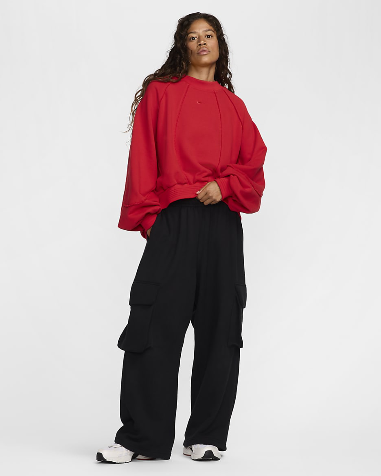 Дамски Суитшърт NIKE W NSW CLLCTN OS FT CREW MDC - Ballistic-sport