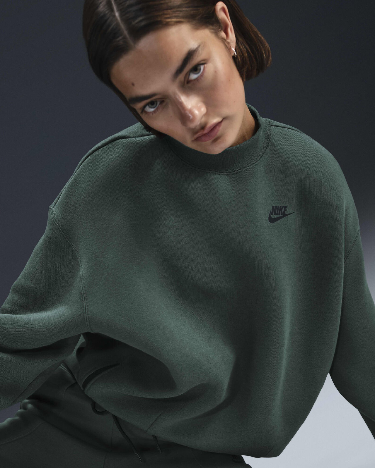 Image of Дамски Суитшърт NIKE W NSW TCH FLC OS CREW - Ballistic-sport