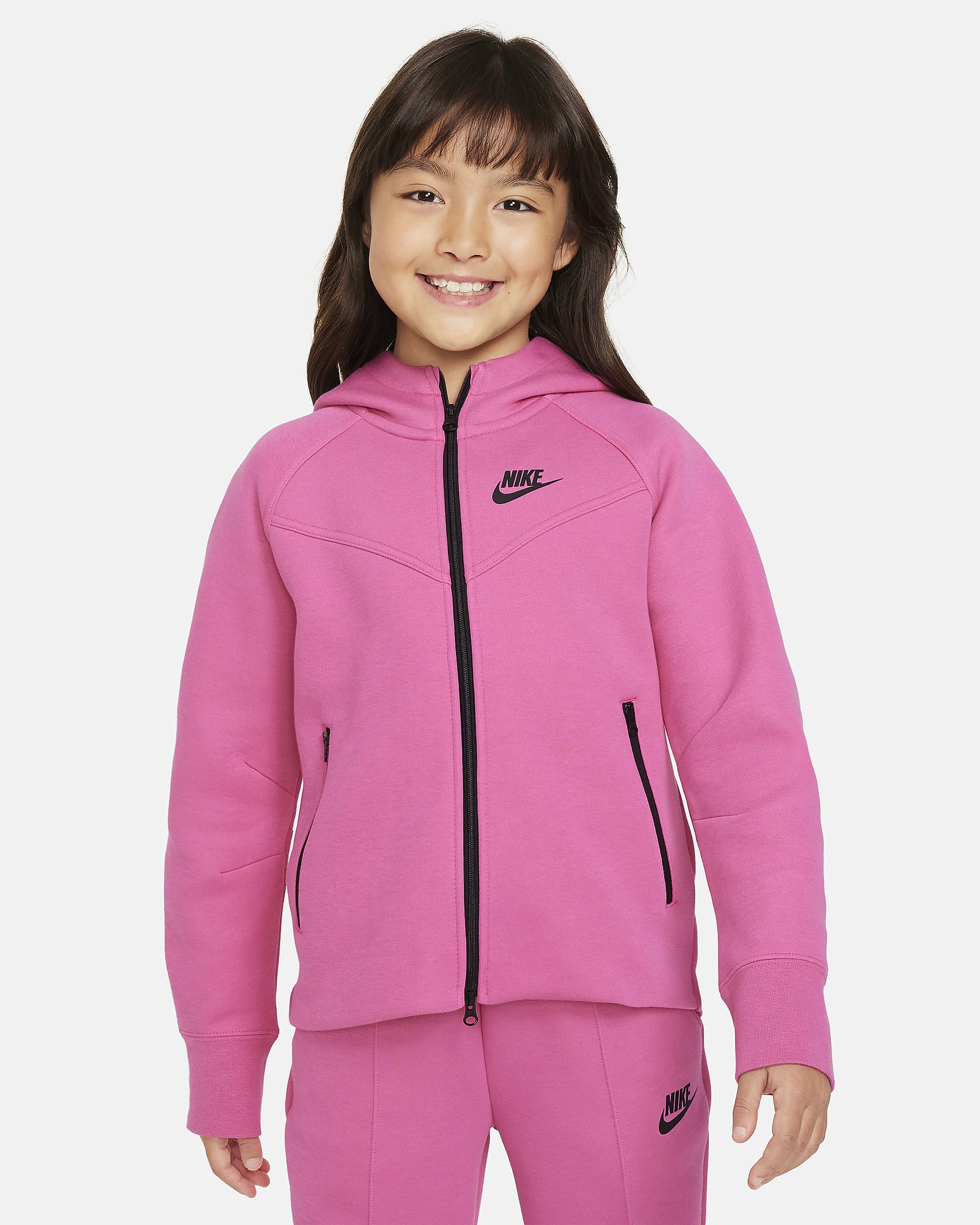 Image of Юношески Суитшърт NIKE G NSW TCH FLC HD FZ LS - Ballistic-sport
