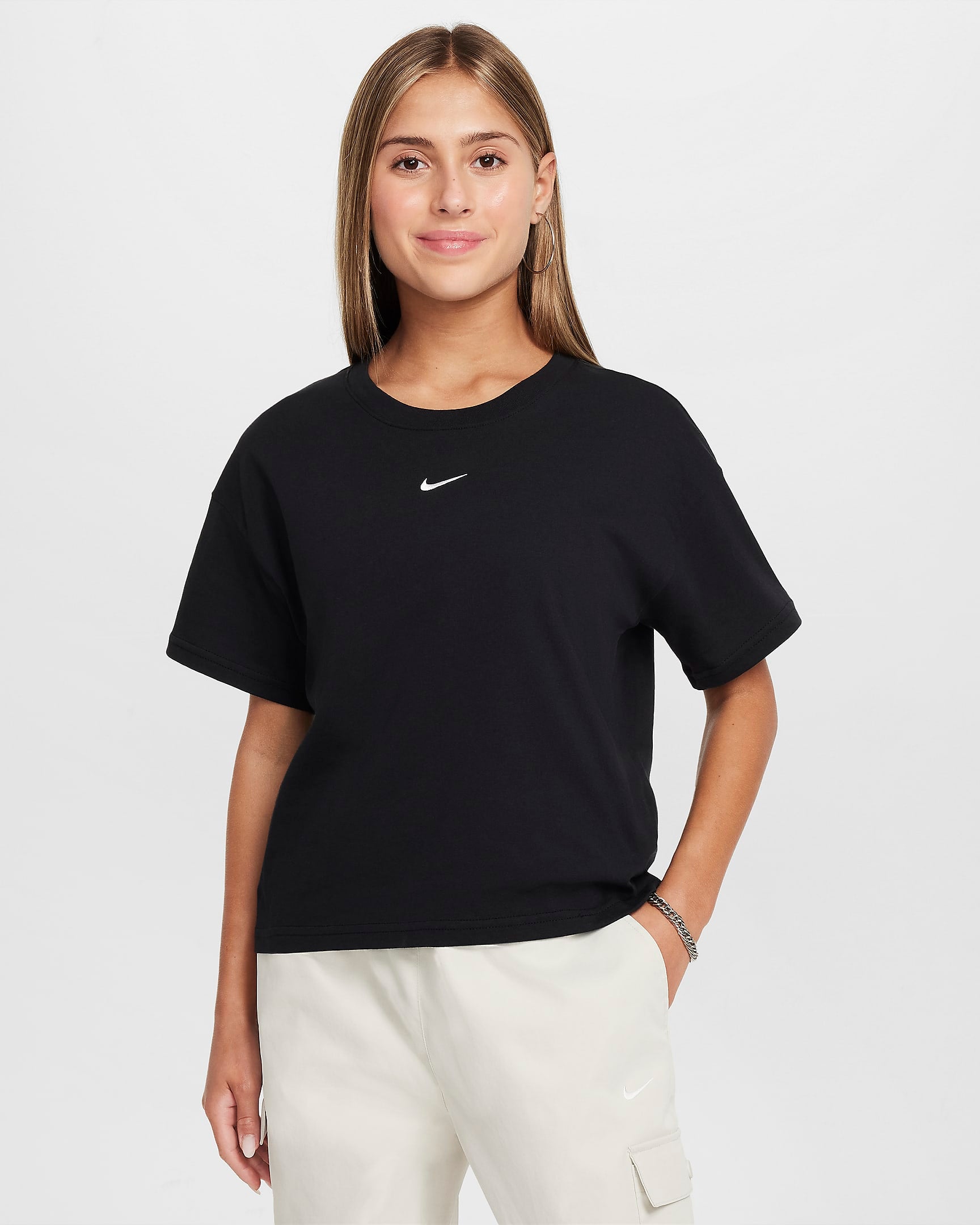 Юношеска Тениска NIKE G NSW TEE BOXY ESSNTL LBR