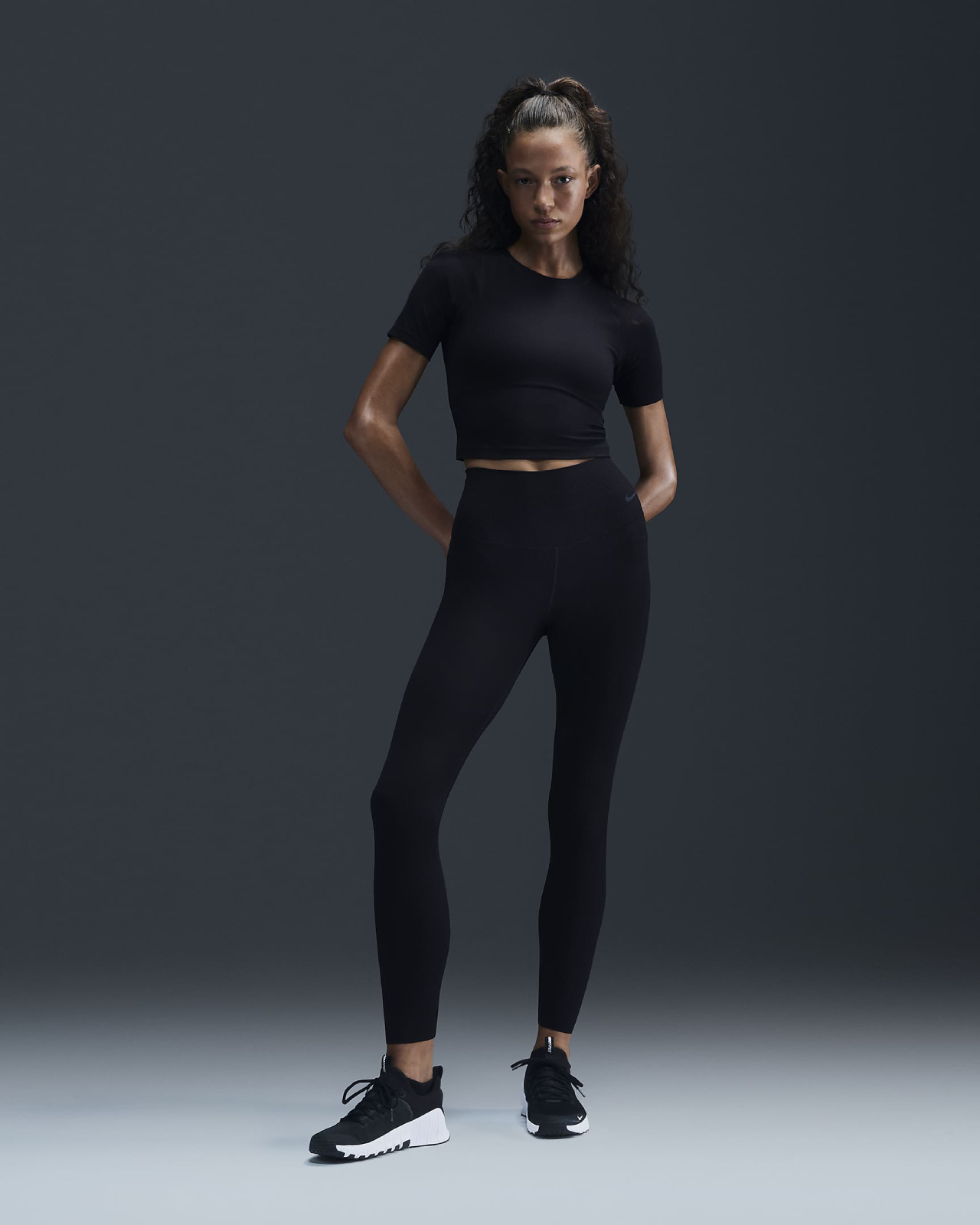 Image of Дамски Клин NIKE W NK DF ZENVY HR 7/8 RIB TGHT - Ballistic-sport