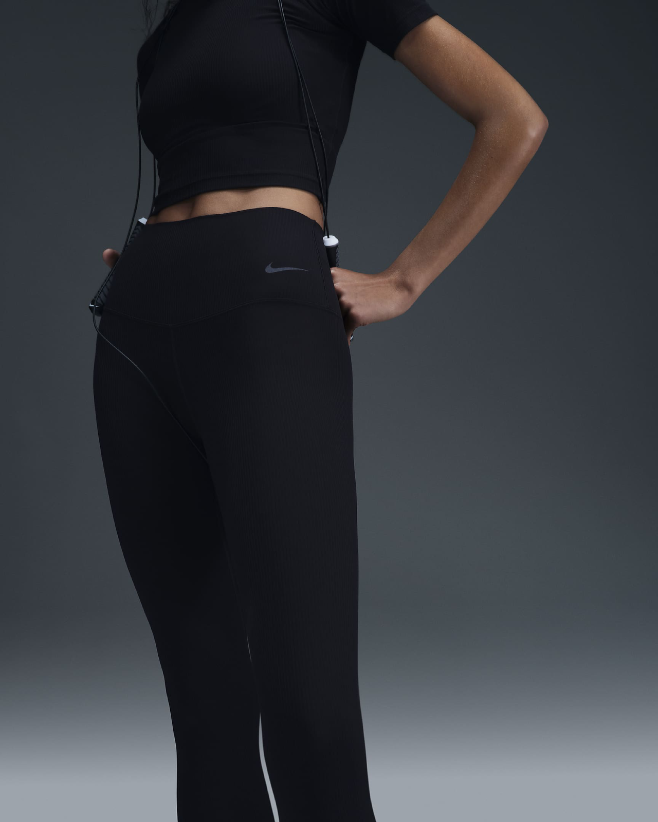 Image of Дамски Клин NIKE W NK DF ZENVY HR 7/8 RIB TGHT - Ballistic-sport