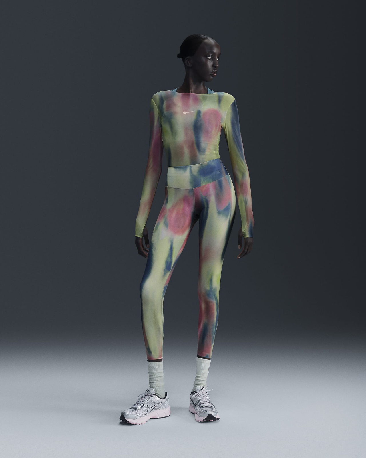 Дамска Блуза  NIKE W NK DF ADY SHEER LS AOP - Ballistic-sport