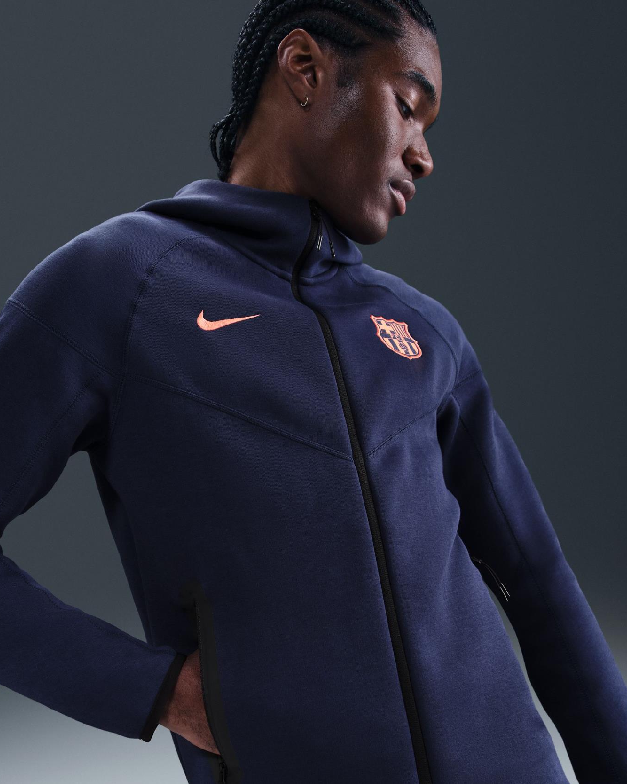 Мъжки Суитшърт NIKE FCB M NK TCH FLC FZ WR HDY 3R