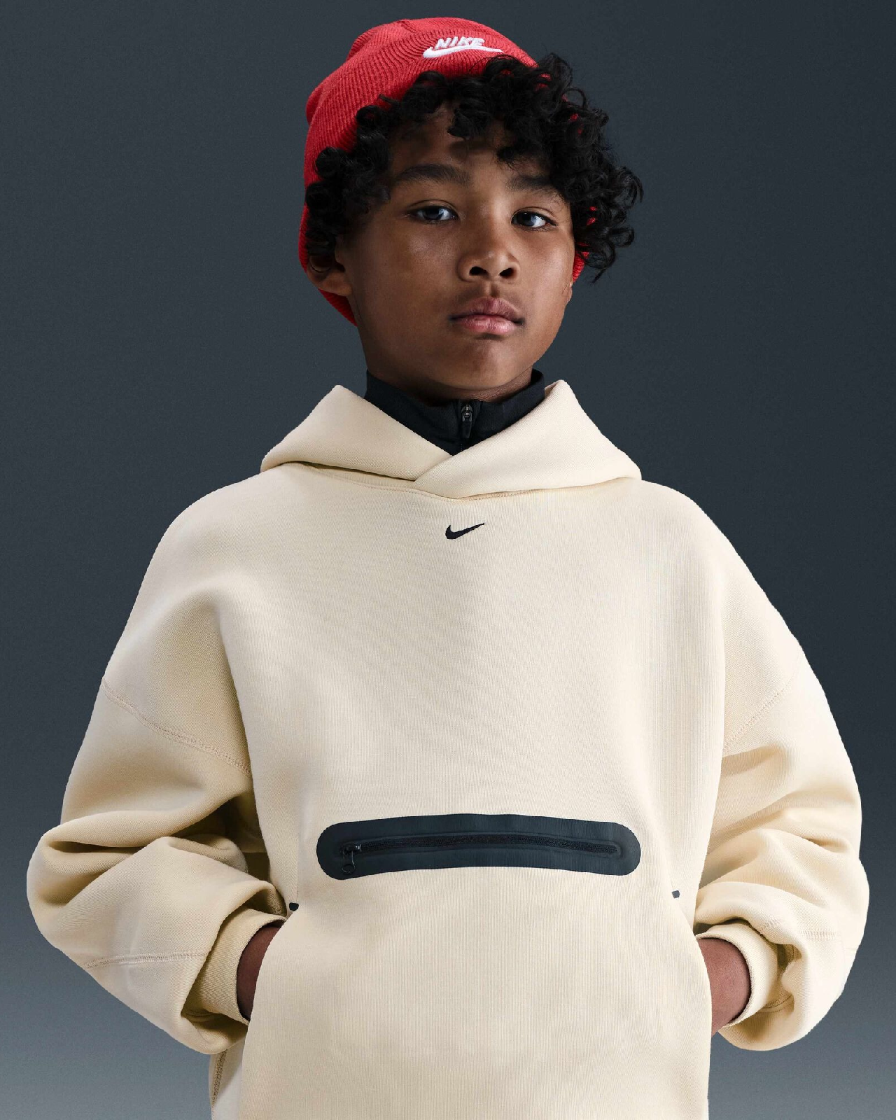 Image of Детски Суитшърт NIKE B NSW TCH FLC OVRS PO HDY-PD