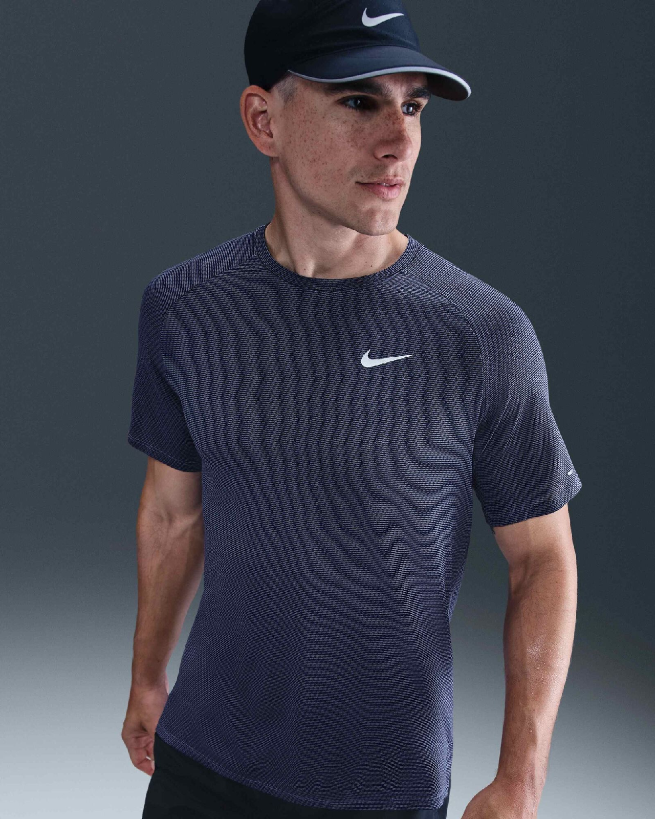 Image of Мъжка Тениска NIKE M NK DF STRIDE JACQUARD SS -HV2207-499- Ballistic-sport, Балистик