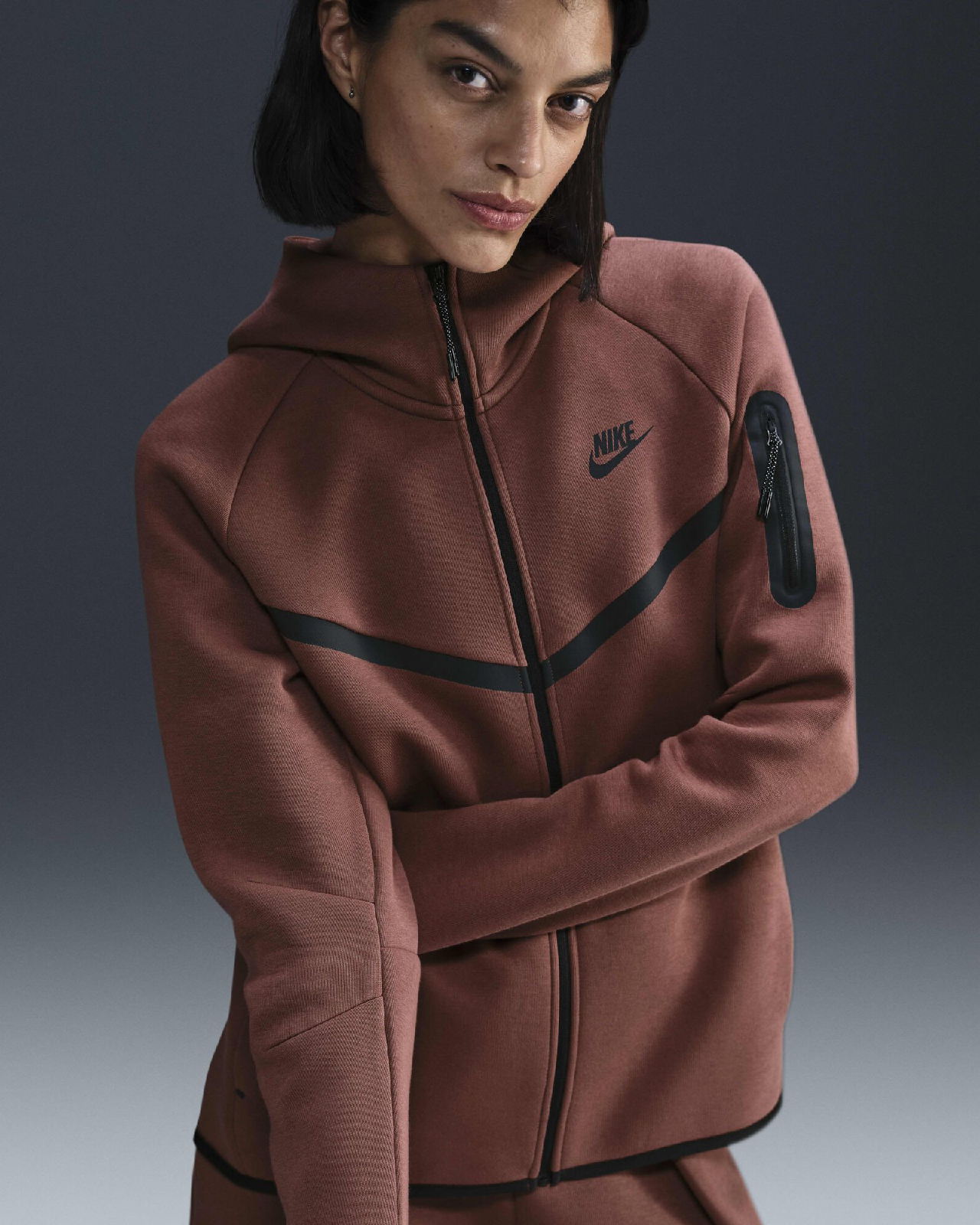 Image of Дамски Суитшърт NIKE W NSW TCH FLC WR FZ HDY 2