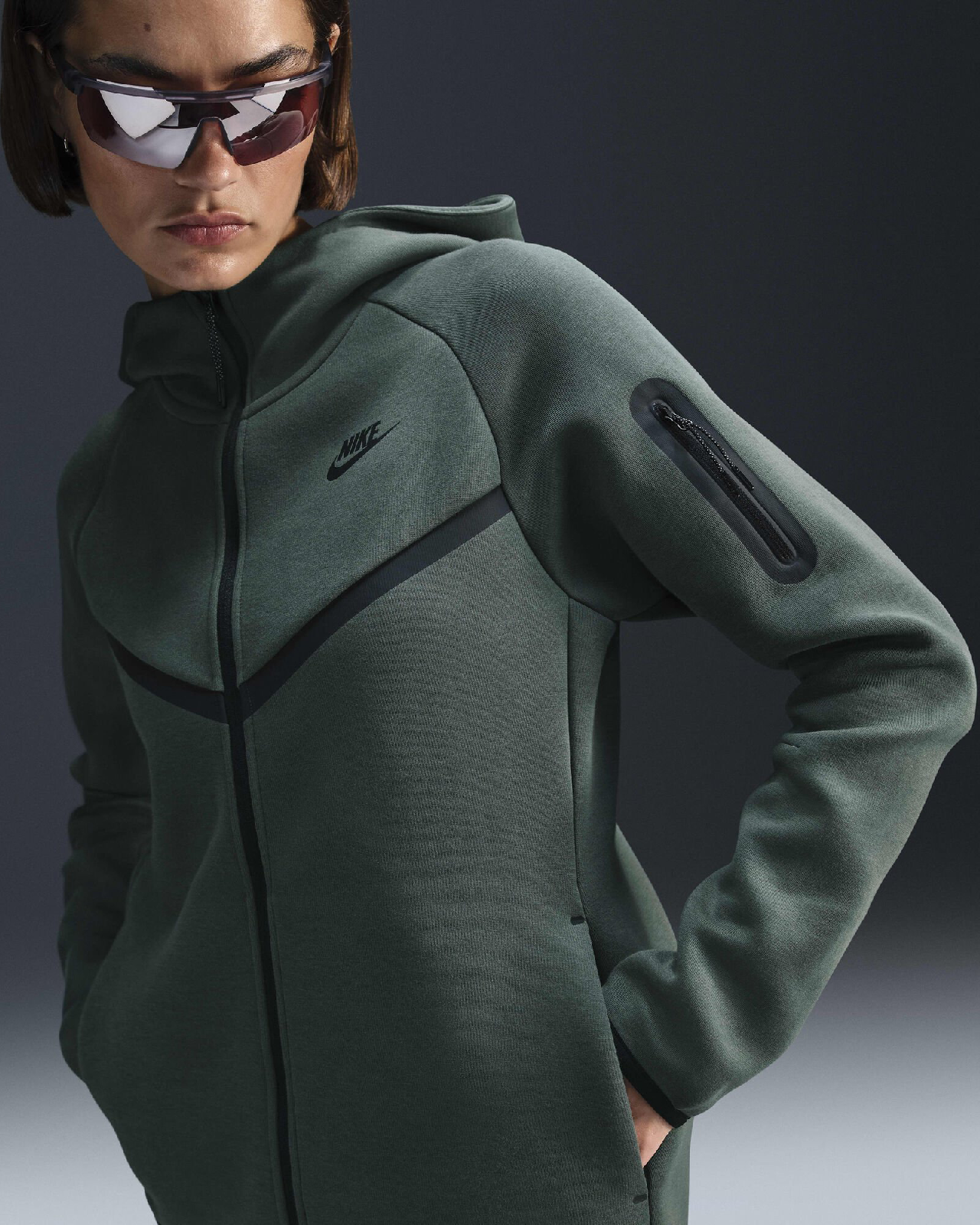 Women's Sweatshirt NIKE W NSW TCH FLC WR FZ HDY 2
