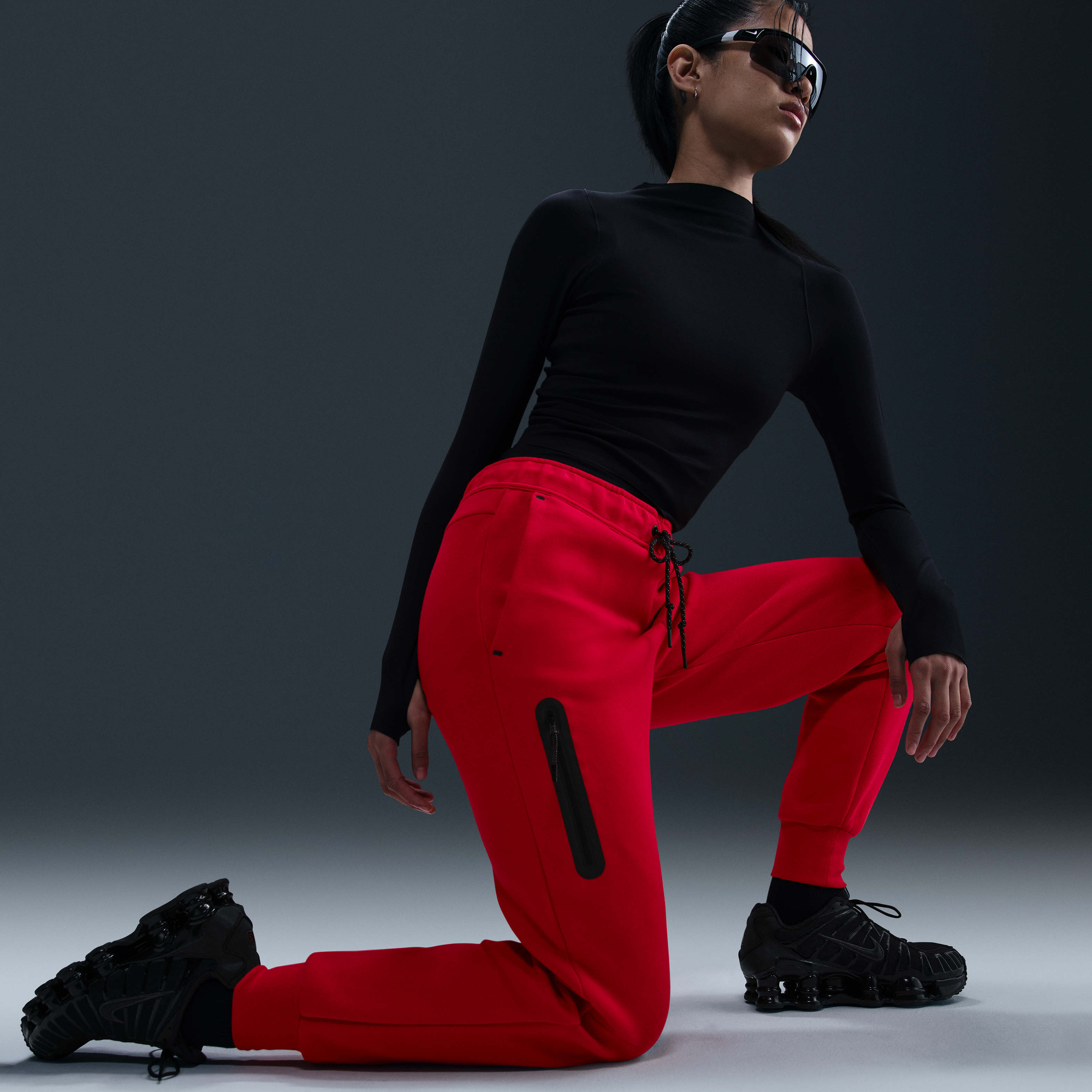 Image of Дамски Панталон NIKE W NSW TCH FLC MR JGGER 2- HV6779-657- Ballistic sport, Балистик