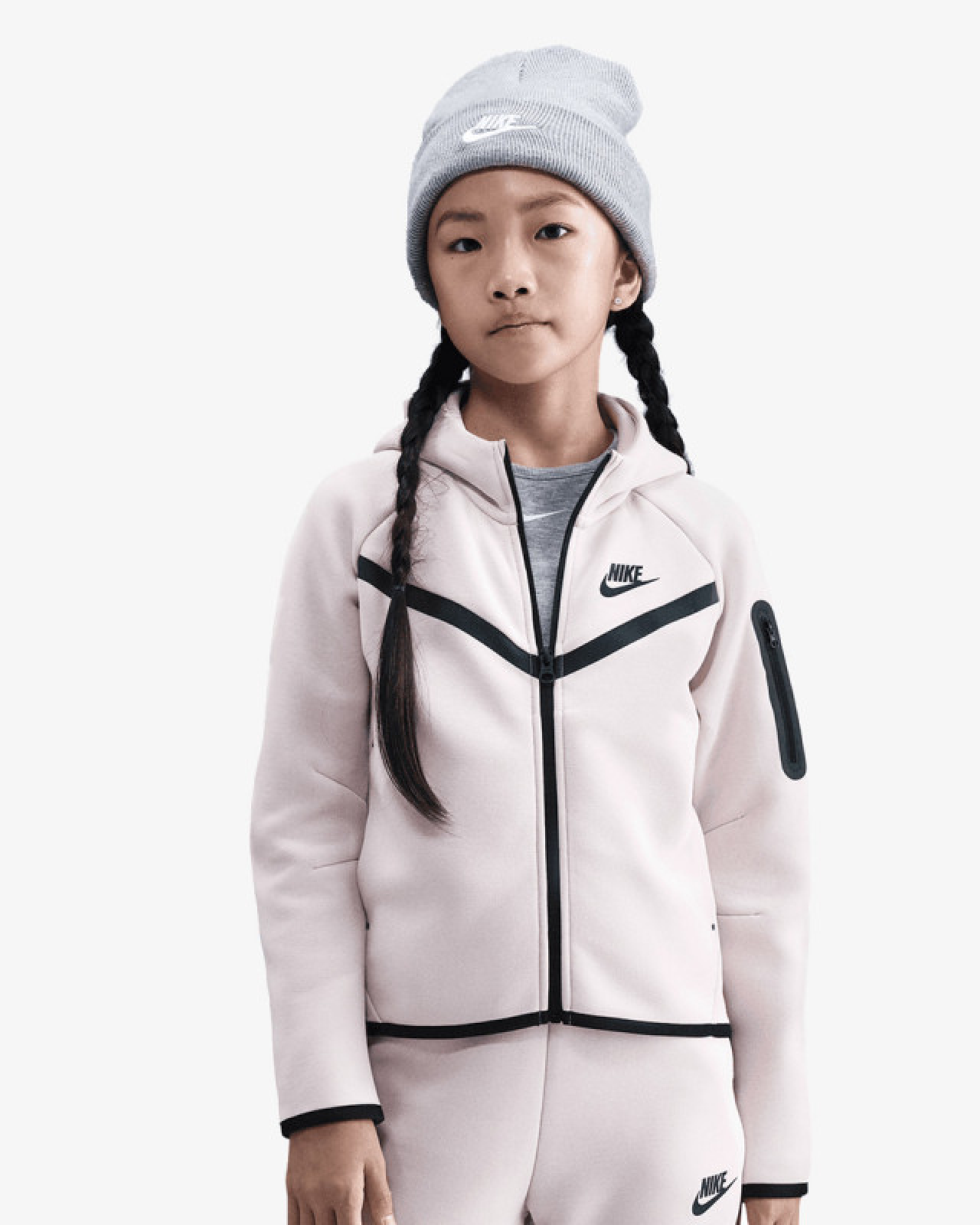 Image of Детски Суитшърт NIKE G NSW TCH FLC HD FZ LS - PD
