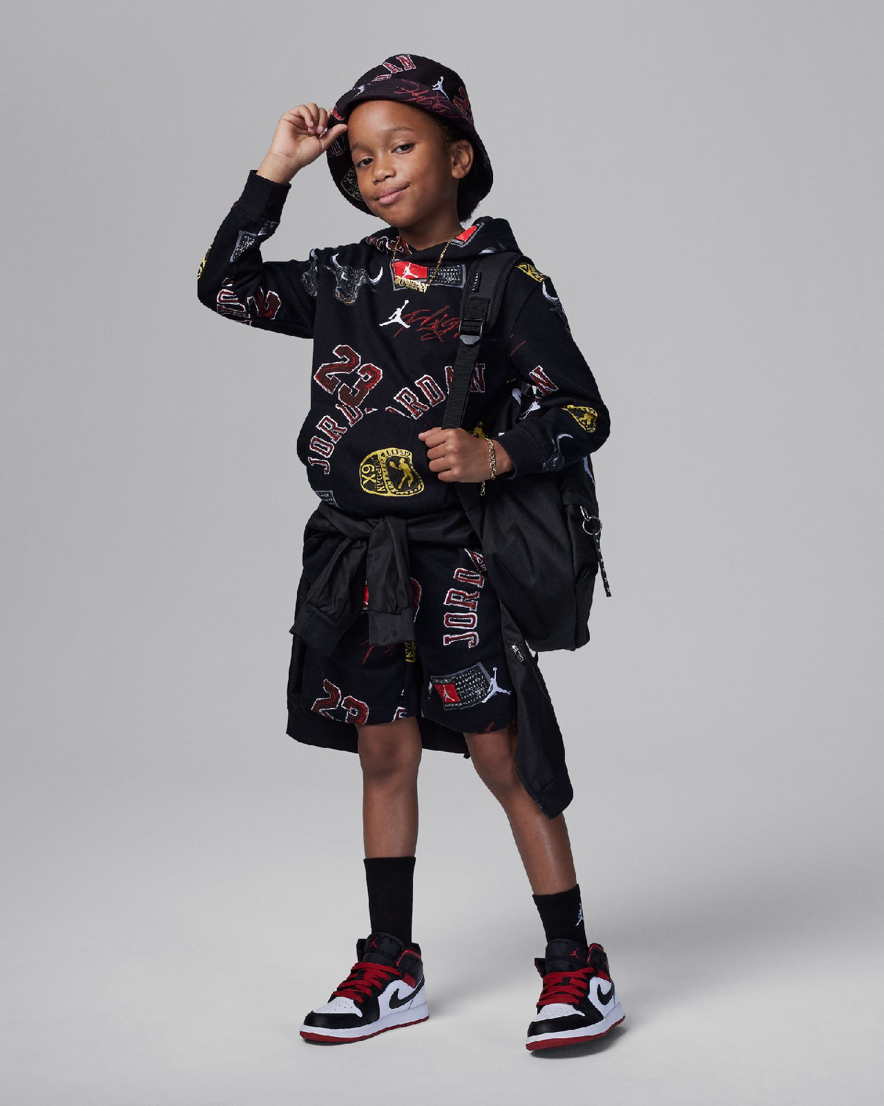 Image of Детски Суитшърт NIKE JDB MJ ESSENTIALS FT AOP PO - Ballistic-sport