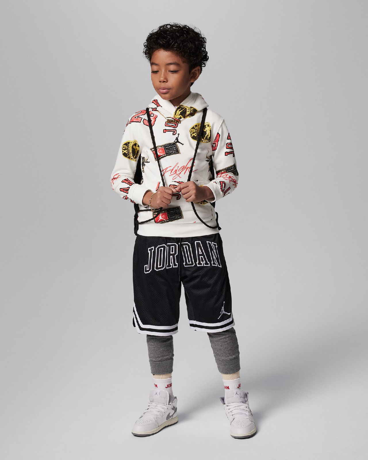 Image of Детски Суитшърт NIKE JDB MJ ESSENTIALS FT AOP PO - Ballistic-sport