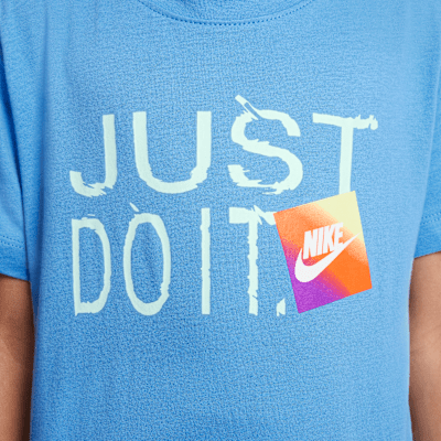 Image of Детска Тениска NIKE K NSW TEE BRANDMARK 1 JDI в син цвят
