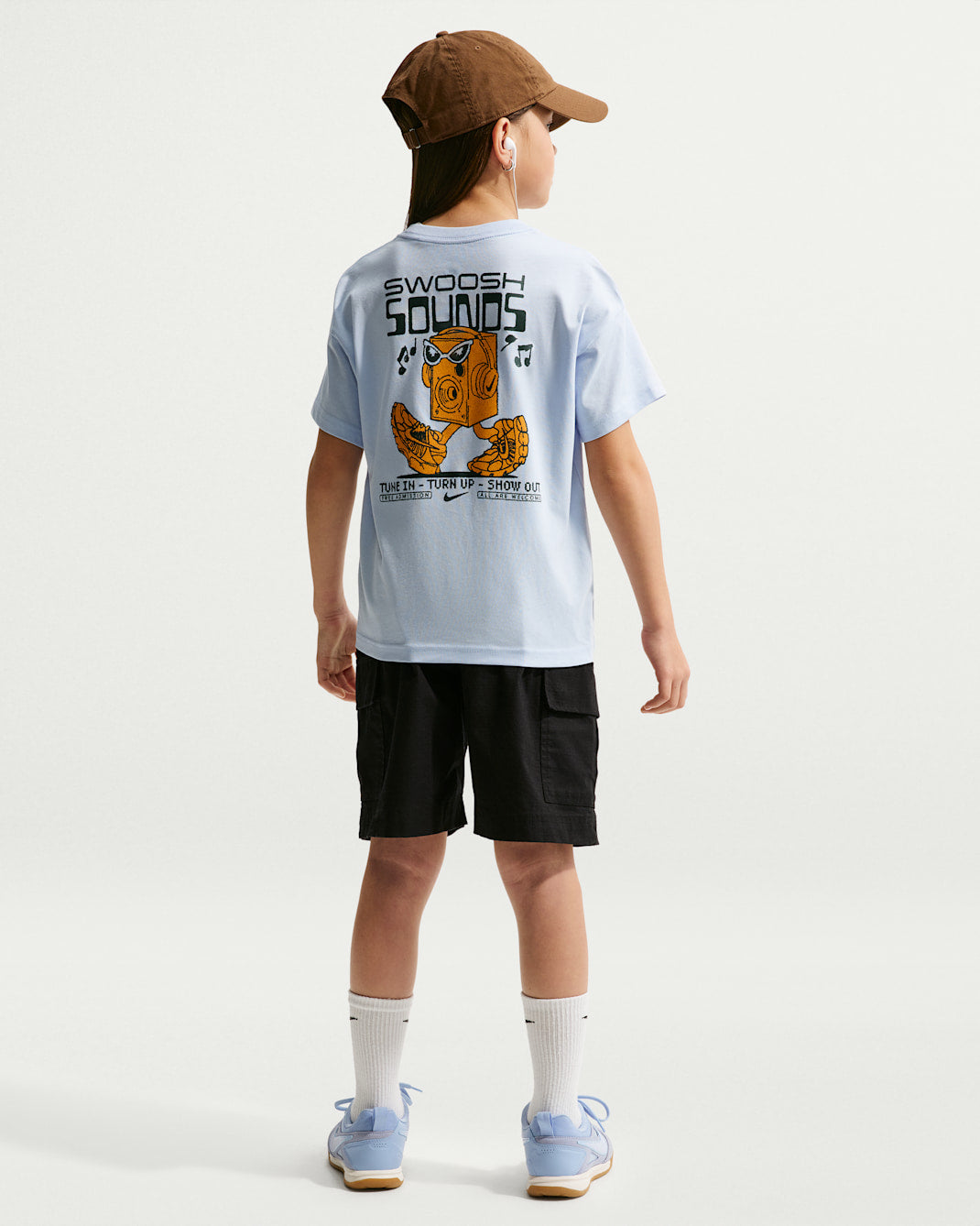 Image of Детска Тениска NIKE K NSW TEE M90 SWOOSH SOUNDS IR5178-407- Ballistic sport, Балистик