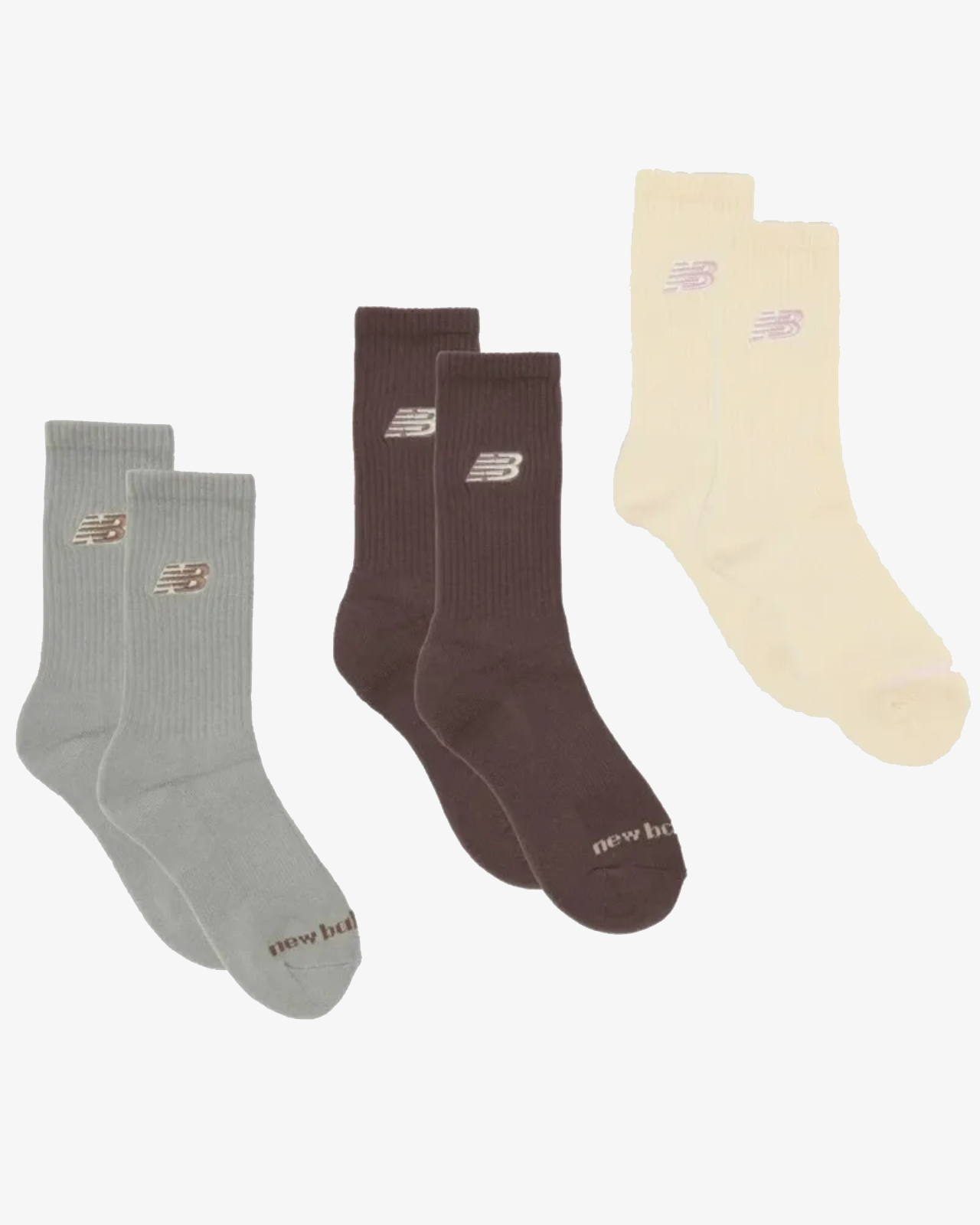 Image of Унисекс Чорапи NEW BALANCE SOCKS EMBROIDED LOGO MIDCALF - 3 PACK LAS53643-AS2- Ballistic sport, Балистик