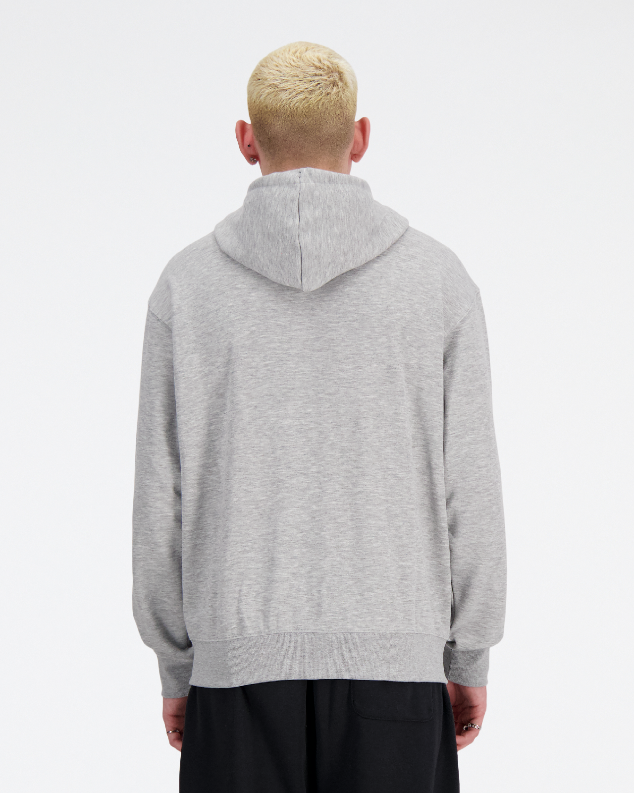 Image of Men's Sweatshirt NEW BALANCE JACKET NEW BALANCE STACKED LOGO FRENCH TERRY FULL ZIP HOODIE
