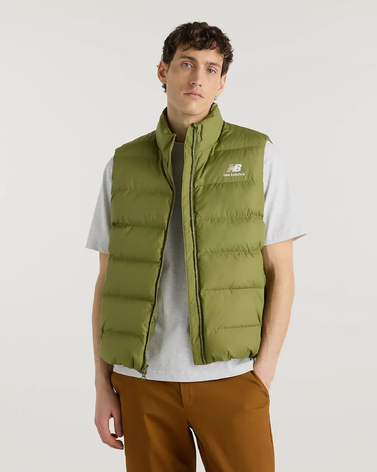 Image of Мъжки Елек NEW BALANCE VEST BOSTON PUFFER VEST MJ62K00E-SPORT GREEN - Ballistic sport, Балистик