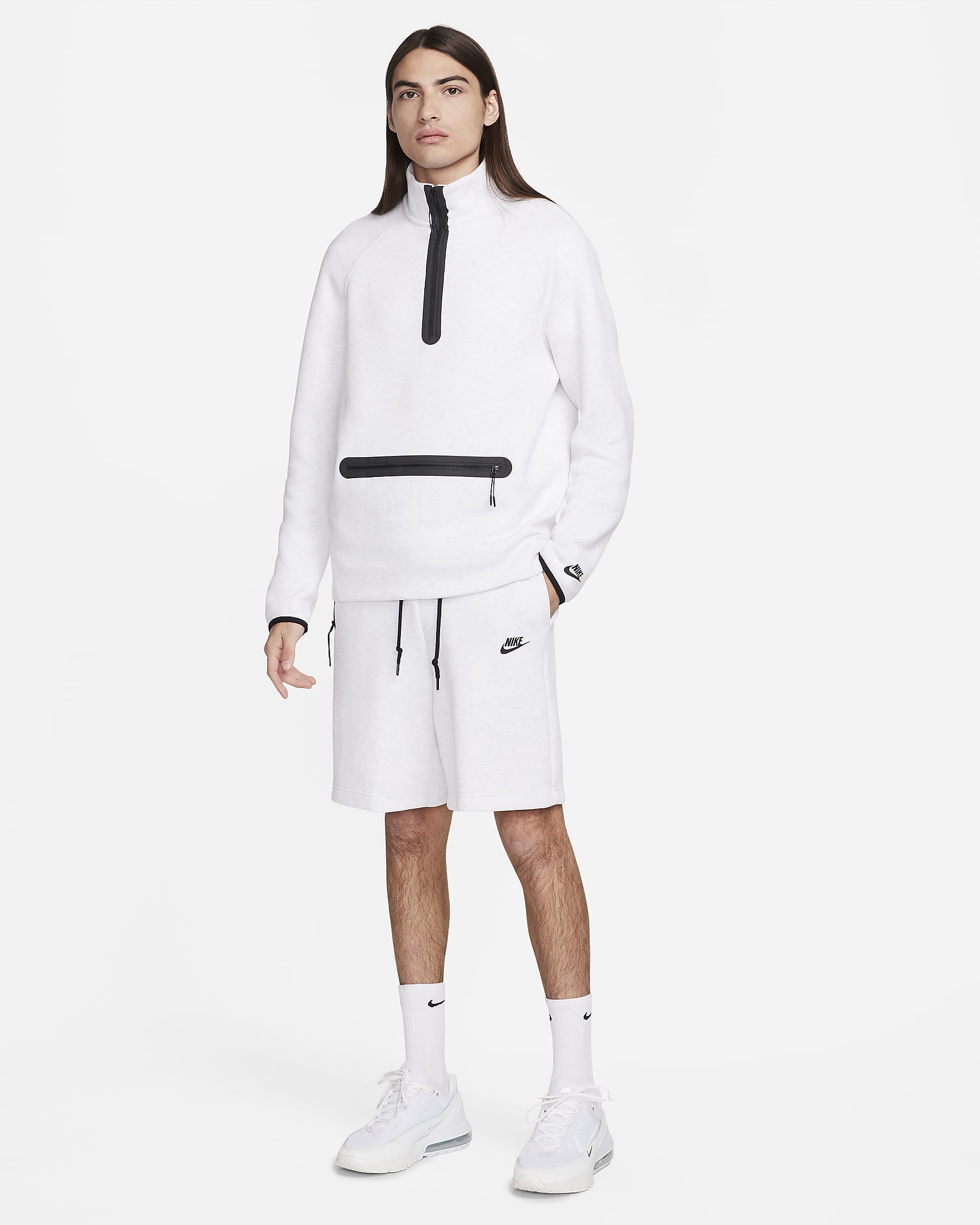 Image of Мъжки Суитшърт NIKE M NK TCH FLC HZ TOP - Ballistic-sport