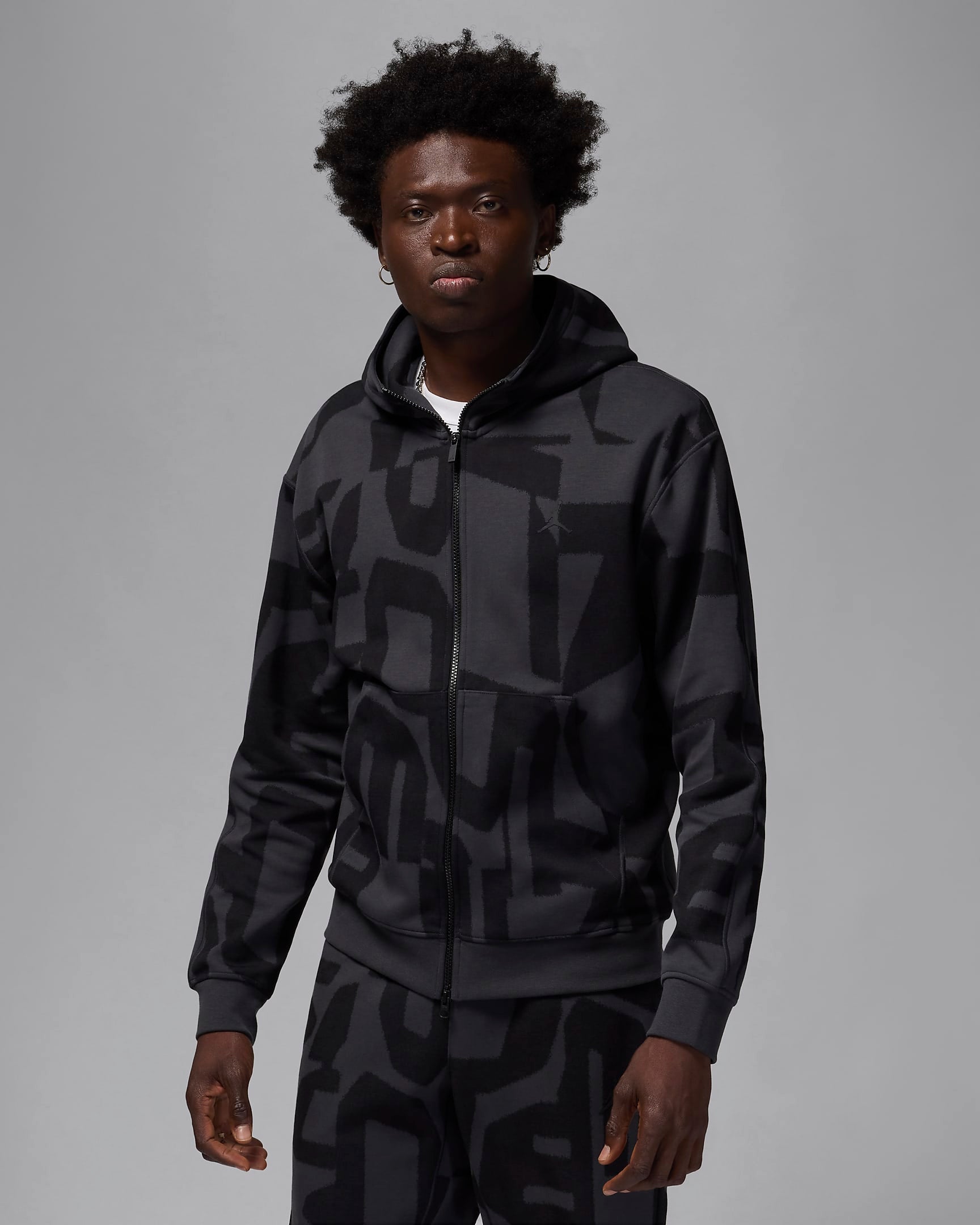 Мъжки Суитшърт NIKE M J DF SPRT HOOP AOP FZ - Ballistic-sport