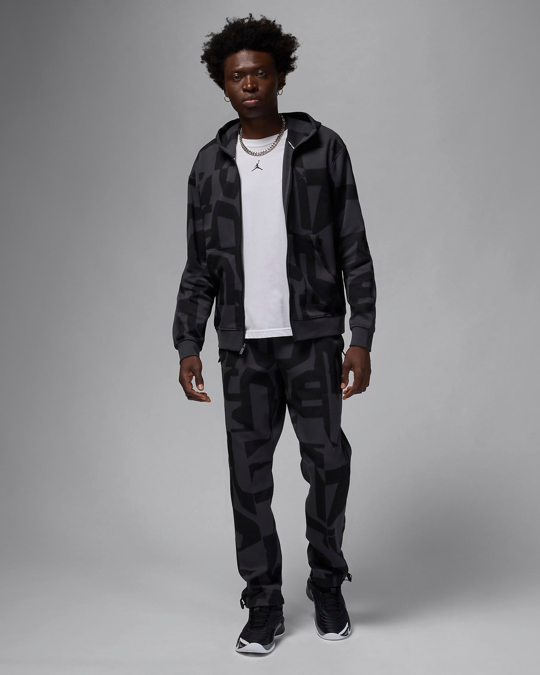Мъжки Суитшърт NIKE M J DF SPRT HOOP AOP FZ - Ballistic-sport