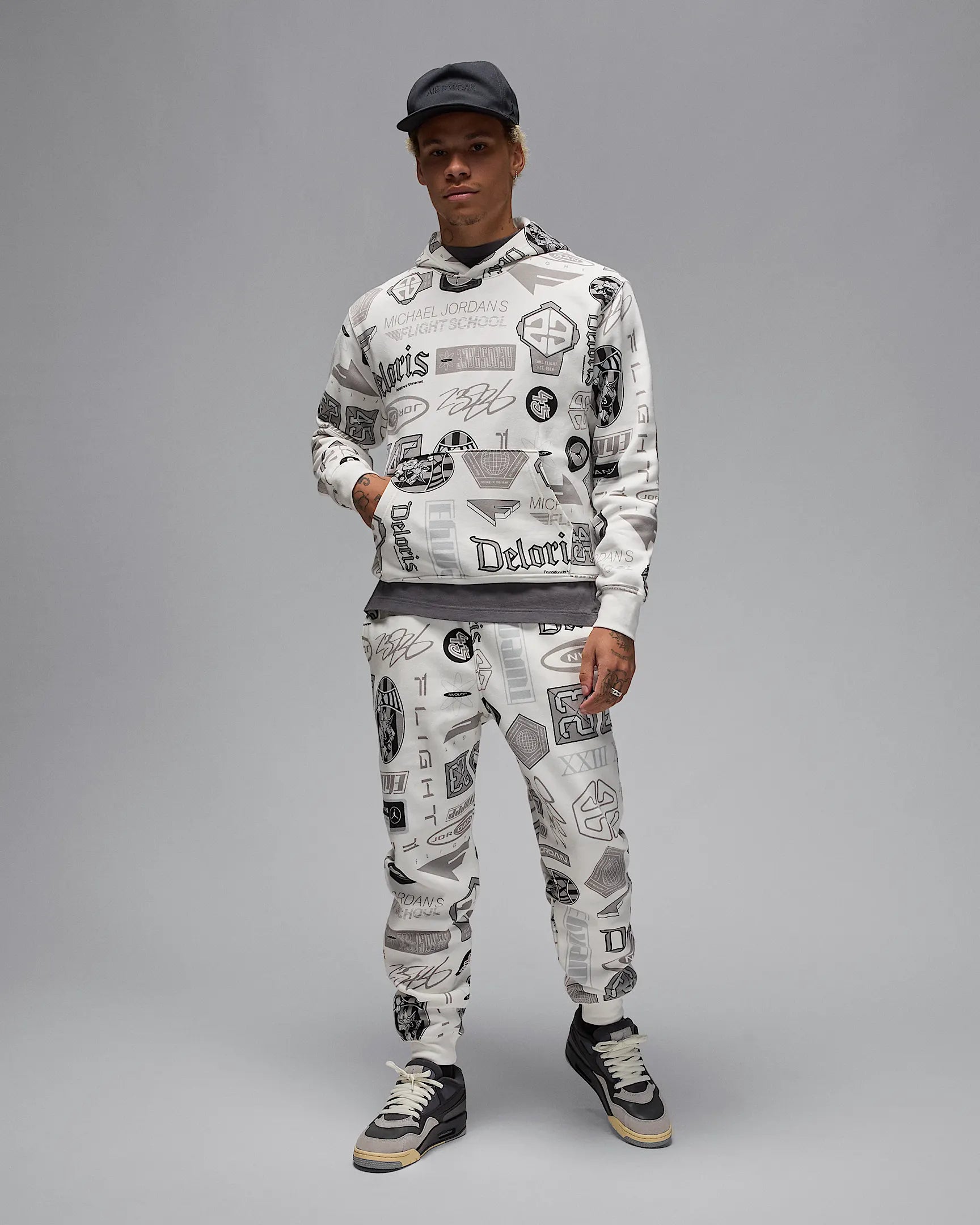 Image of Мъжки Суитшърт NIKE M J ESS AOP FLC PO - Ballistic-sport