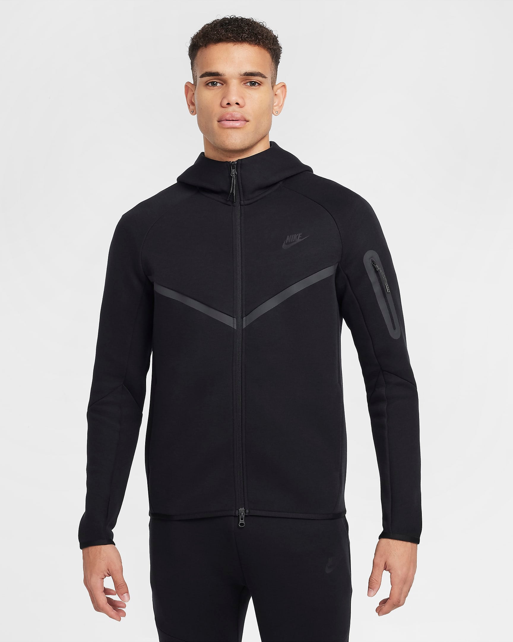 Image of Мъжки Суитшърт NIKE M NK TCH FLC WR FZ JKT - Ballistic-sport
