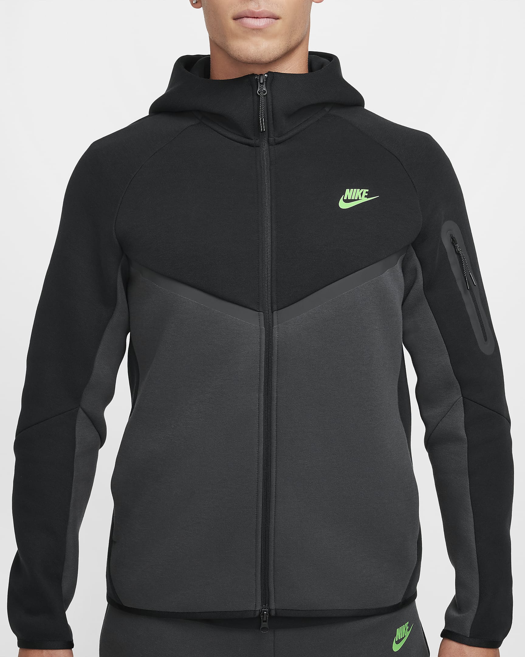 Image of Мъжки Суитшърт NIKE M NK TCH FLC WR FZ JKT - Ballistic-sport