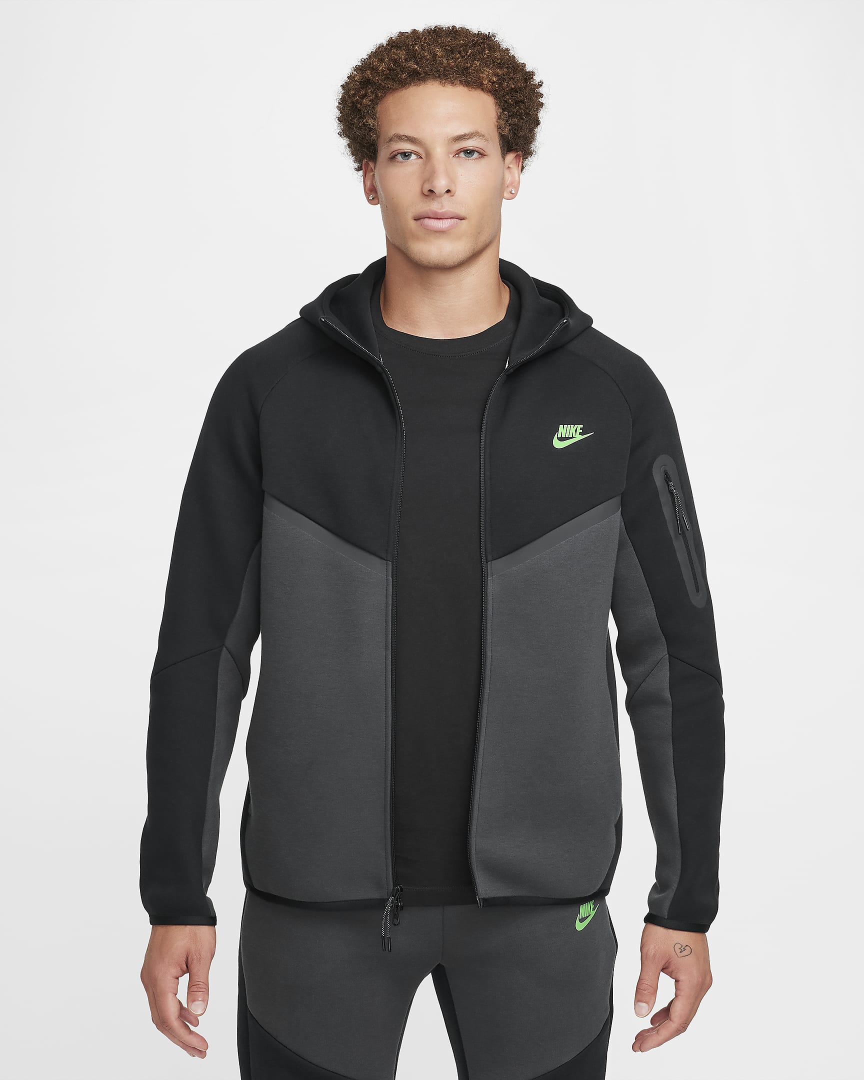 Image of Мъжки Суитшърт NIKE M NK TCH FLC WR FZ JKT - Ballistic-sport