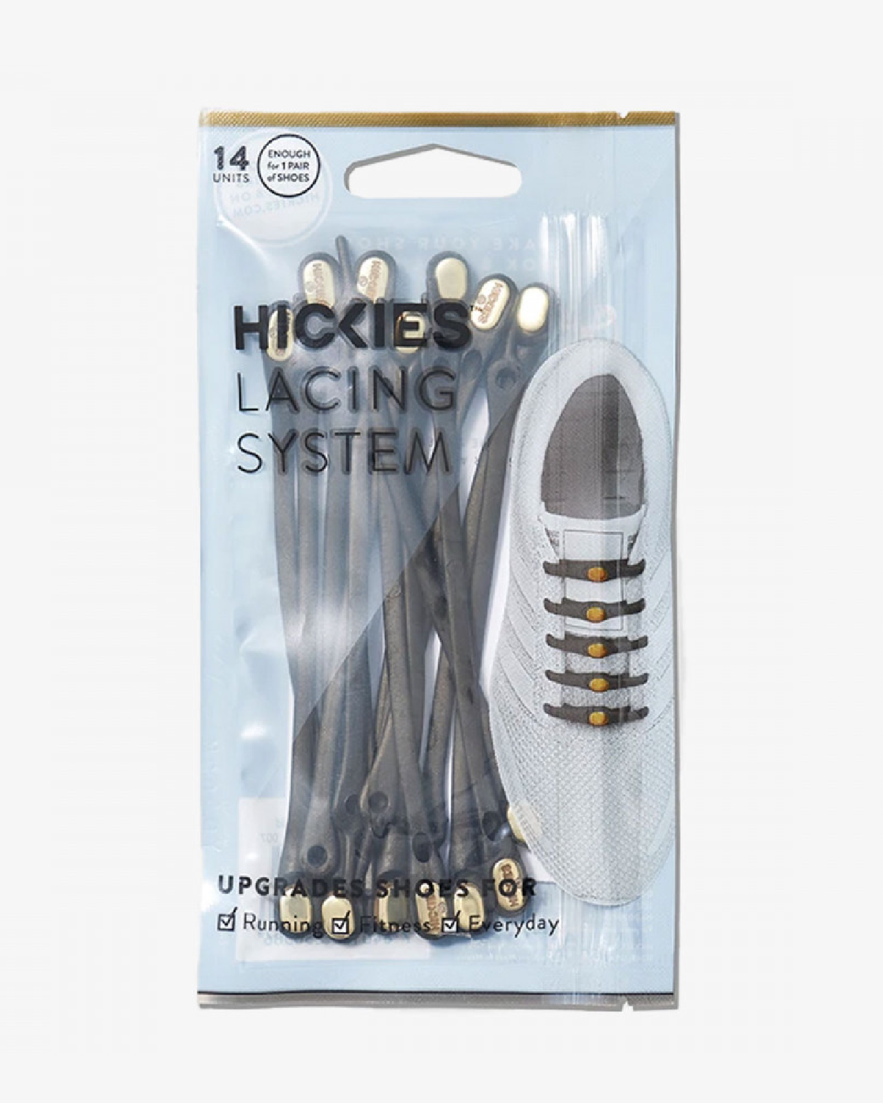 Унисекс връзки за обувки HICKIES 2 METALLIC BLACK/GOLD