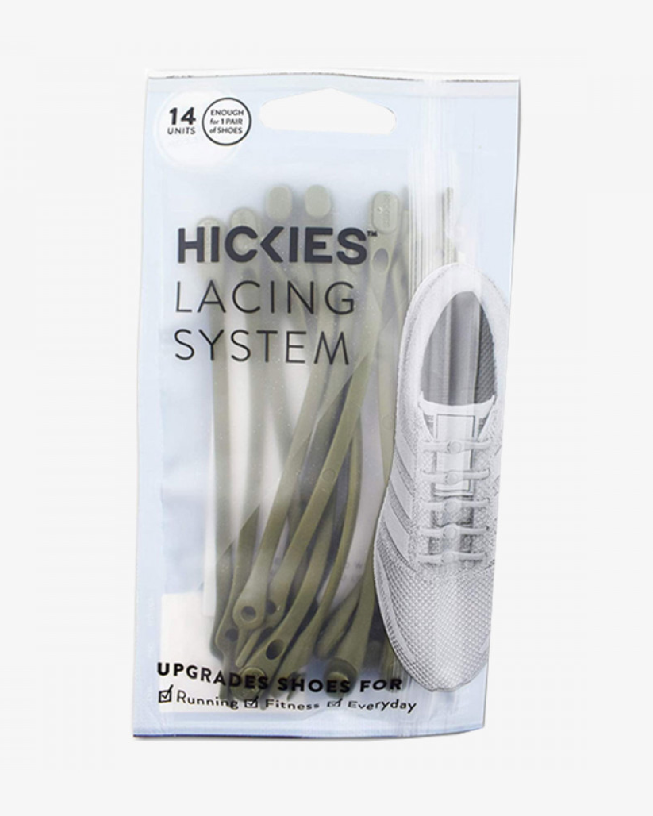 Унисекс връзки за обувки HICKIES 2 KHAKI OLIVE