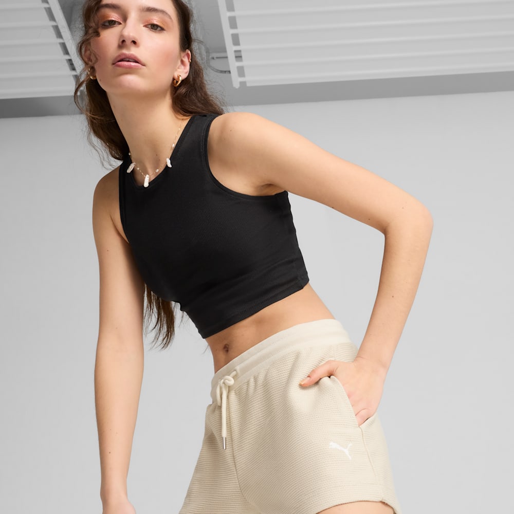 Дамски Къс панталон PUMA PREMIUM ESS A-Line Shorts 4` Jacquard