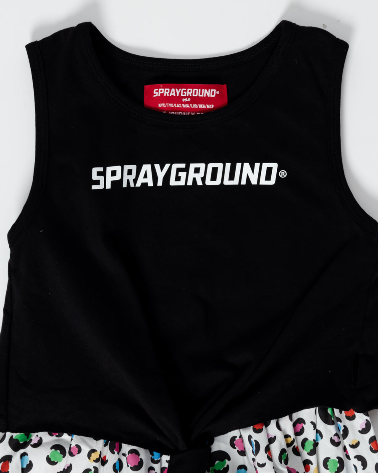 Image of Юношеска Рокля SPRAYGROUND RAINBOW SHARKS IN THE JUNGLEDRESS BLACK J - Ballistic-spot