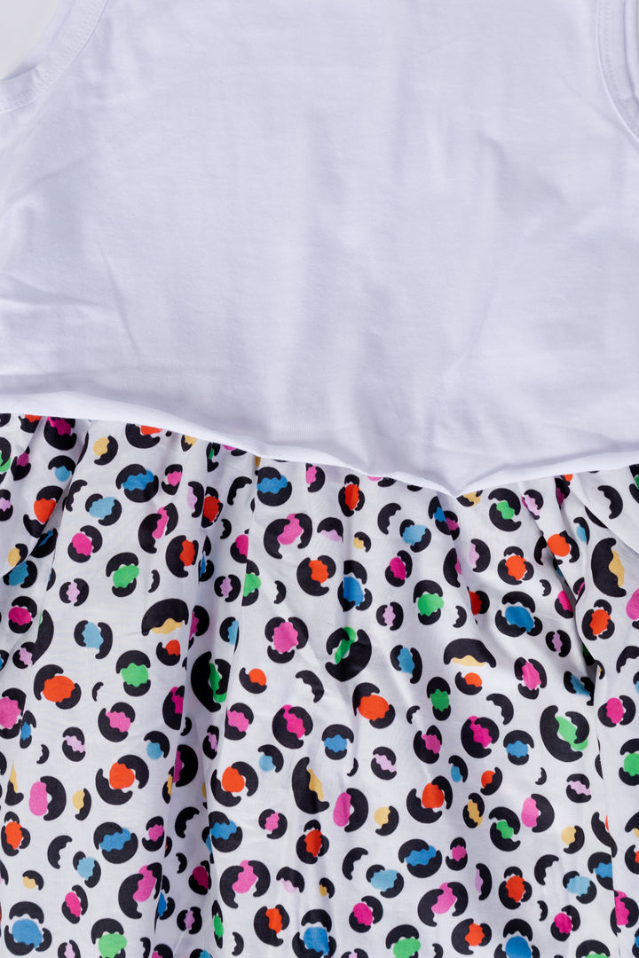 Image of Юношеска Рокля SPRAYGROUND RAINBOW SHARKS IN THE JUNGLEDRESS WHITE J - Ballistic-sport